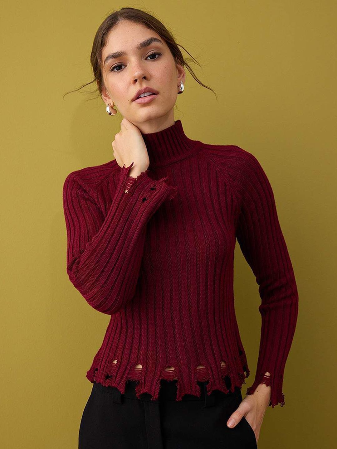 Trendyol Women Ribbed Pullover-picture-28