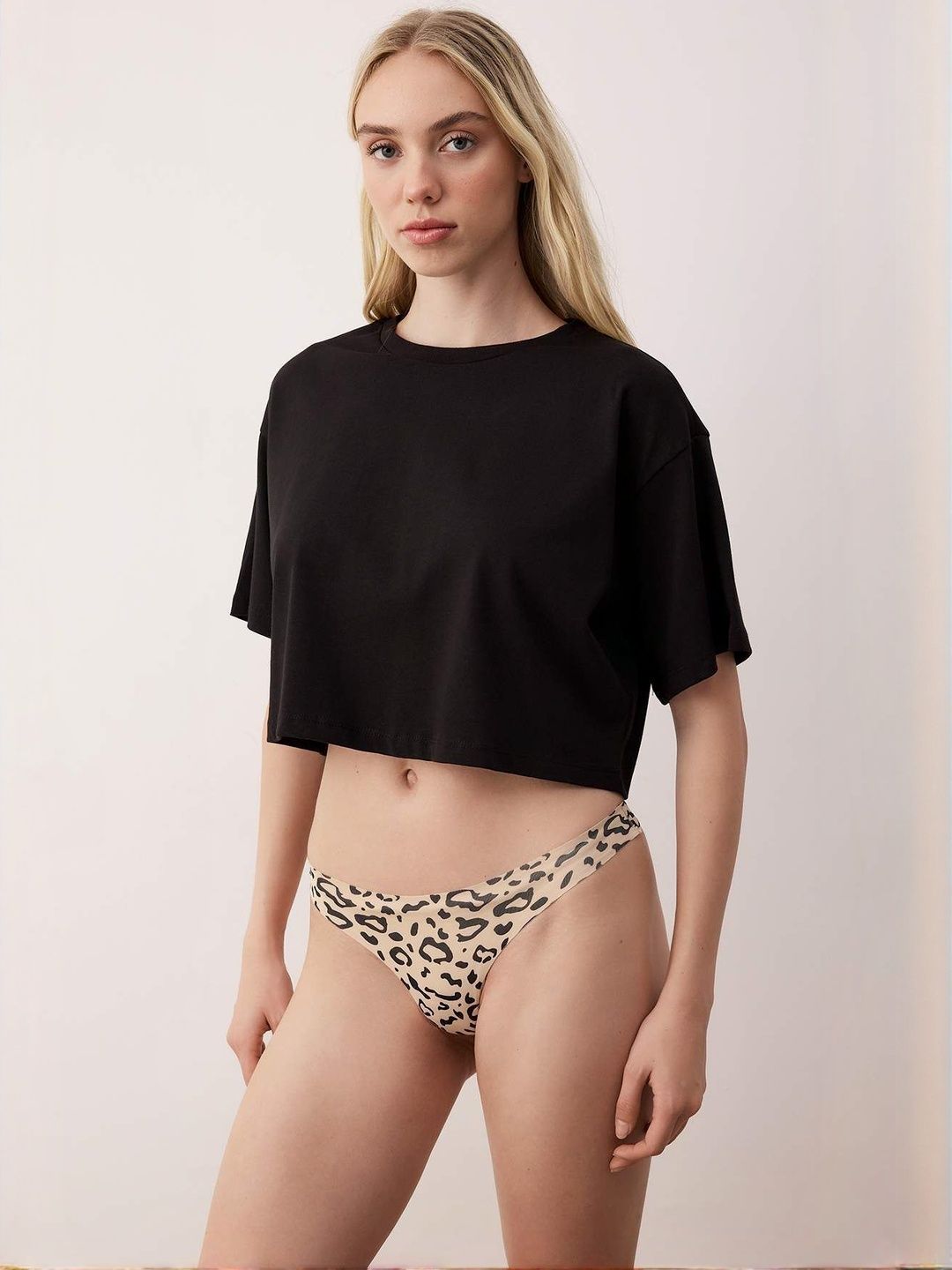 Trendyol Women Pack of 3 Animal Printed Basic Briefs-picture-22