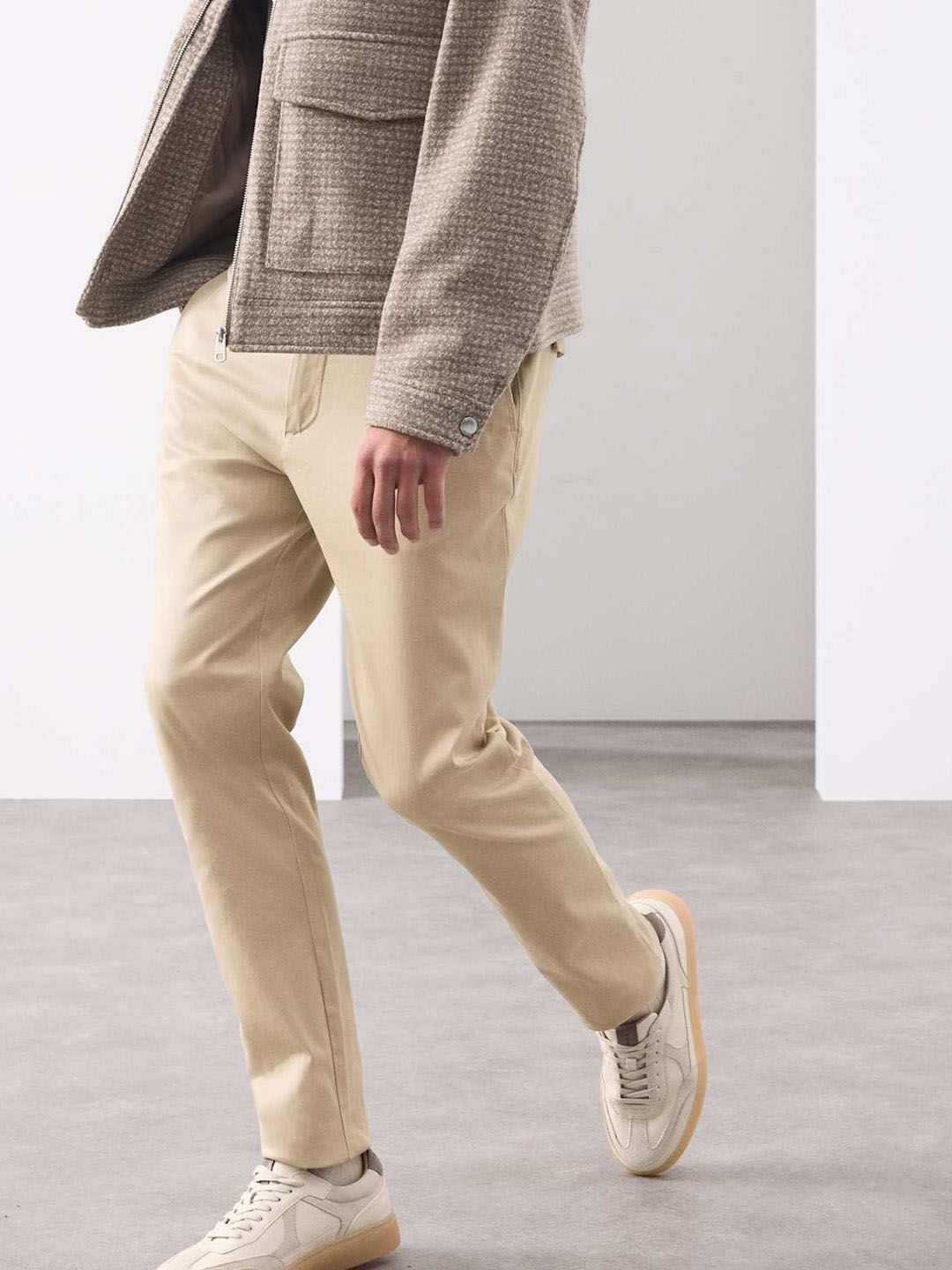 Marks & Spencer Men Slim Fit Mid-Rise Chinos Trousers-picture-37