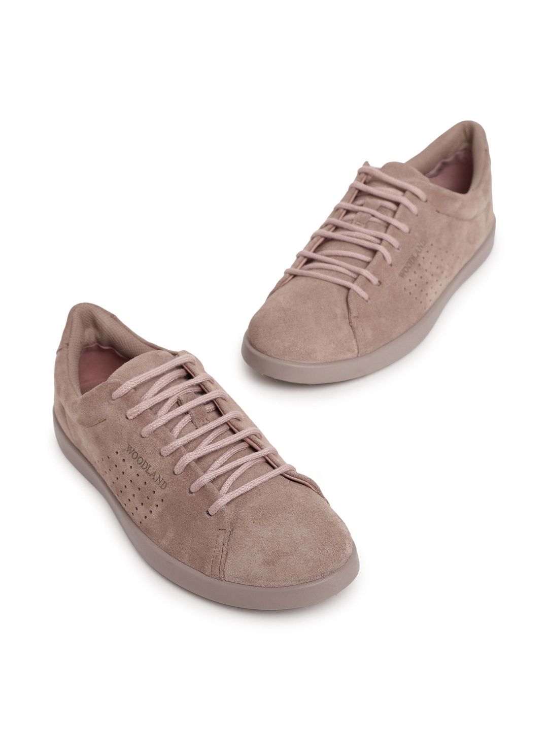 Woodland Women Perforations Lace-Ups Sneakers-image-4