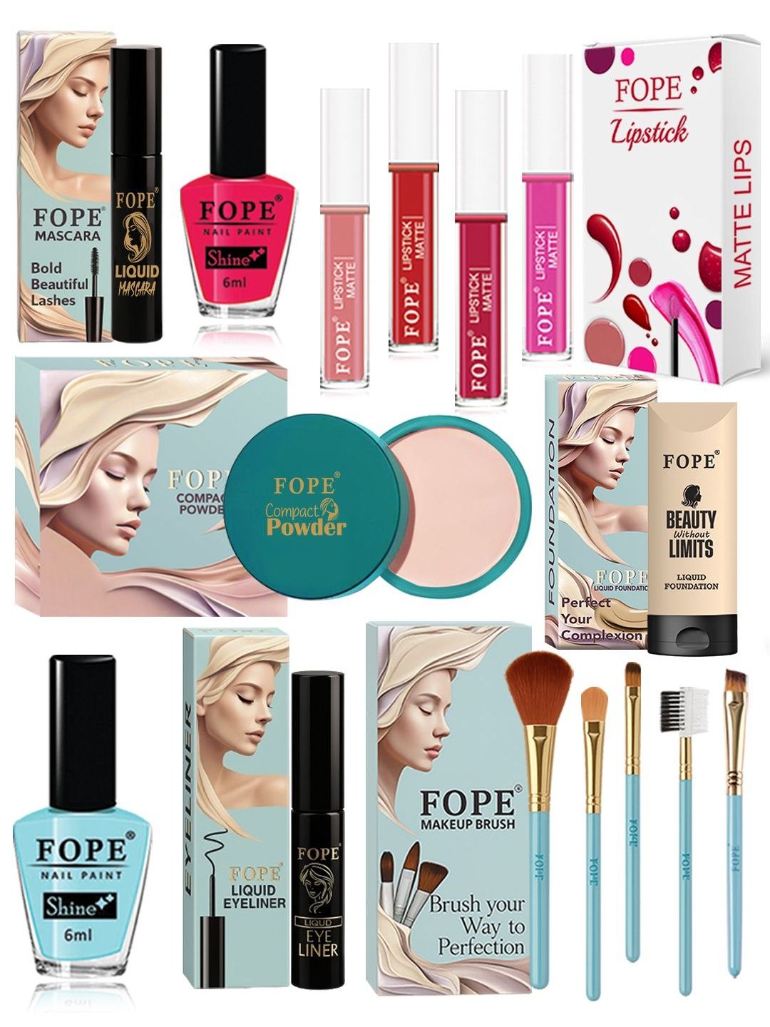 FOPE Set Of 15 Long Lasting Matte Makeup Combo-image-29
