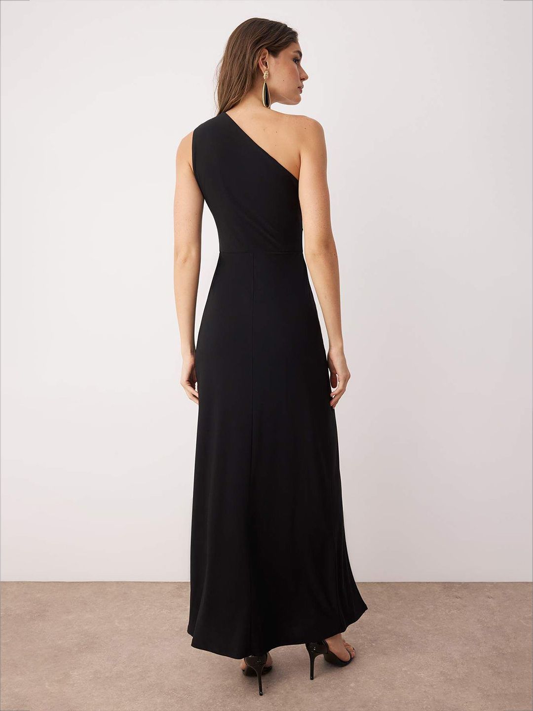 Trendyol One Shoulder Cut-Out Slit Maxi Dress view 2