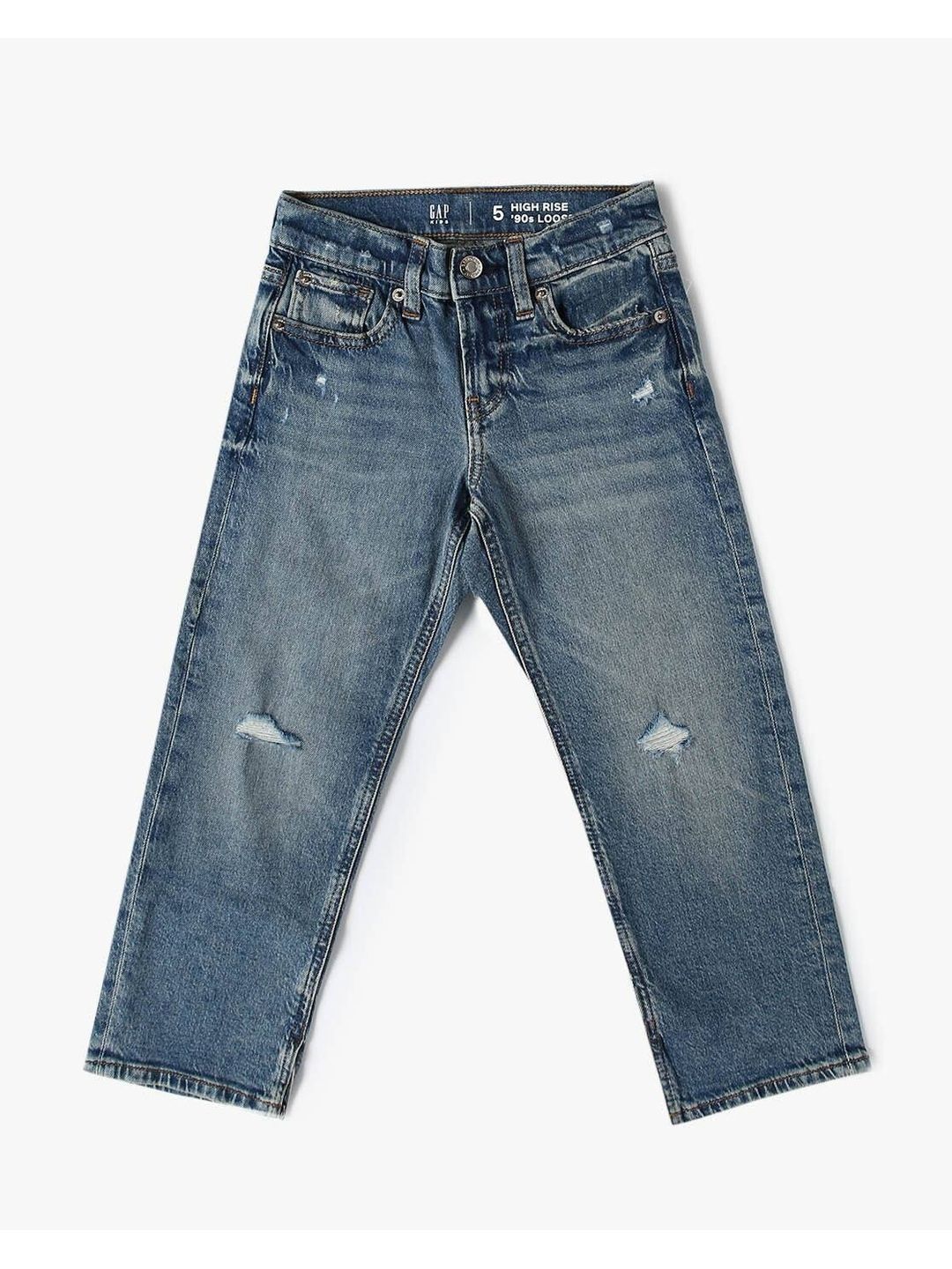 GAP Girls Solid Mid Rise Cat Stretches Jeans