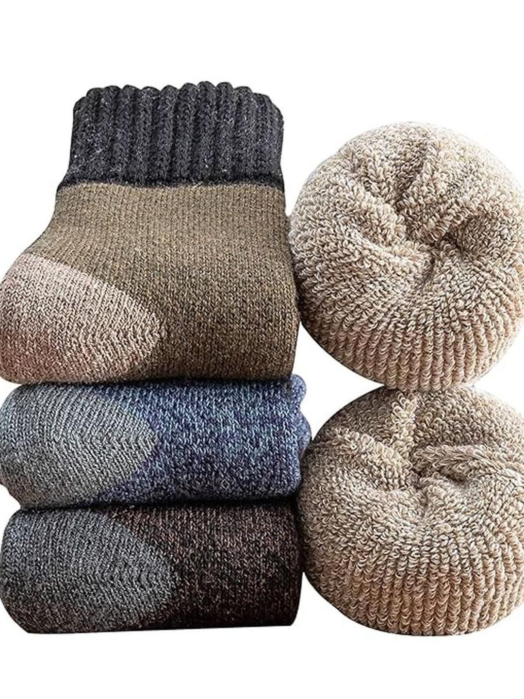 EL REGALO Men Pack of 3 Colourblocked Above Ankle Casual Socks-image-14