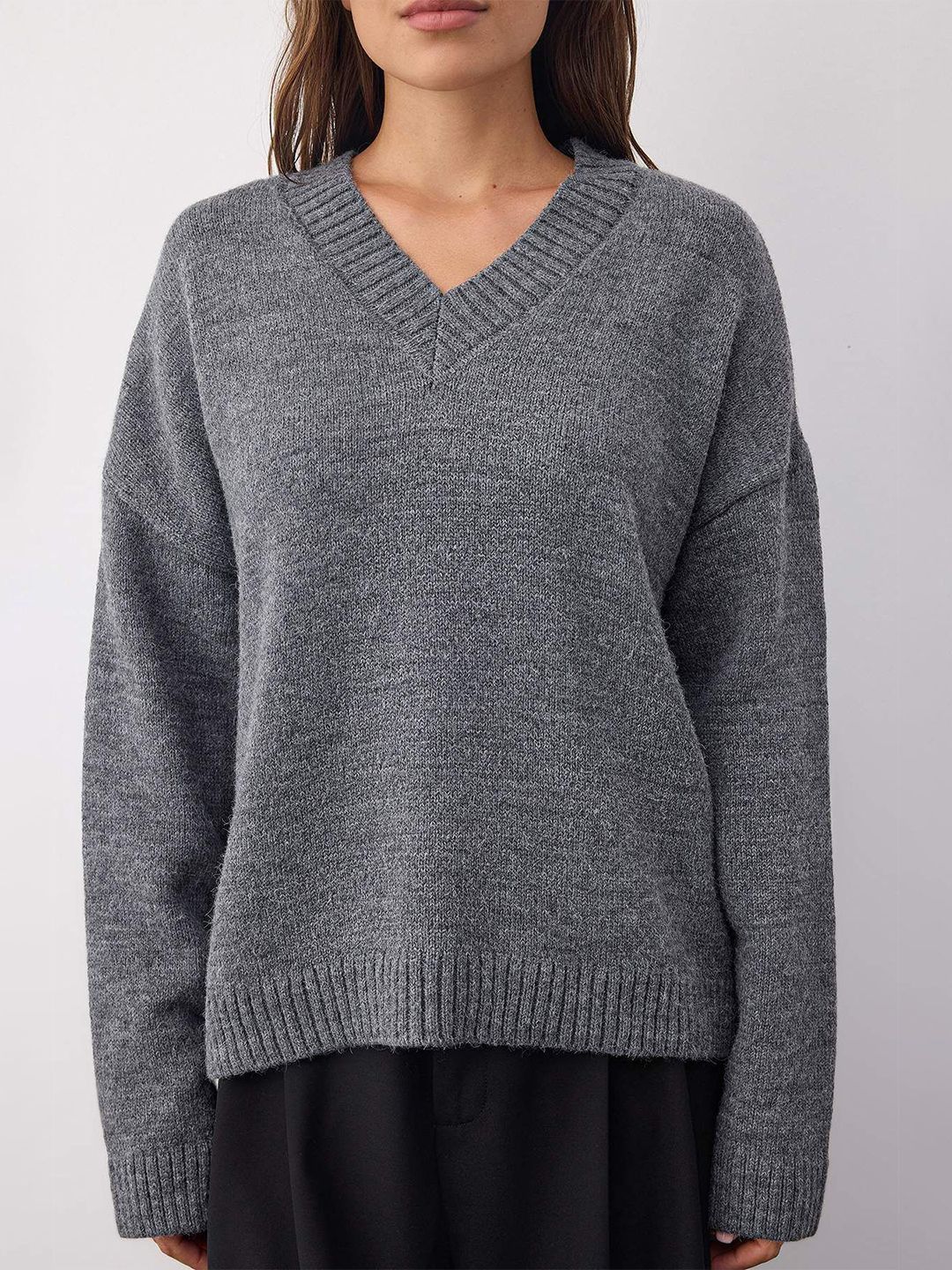 Trendyol Women V-Neck Long Sleeves Pullover-picture-14