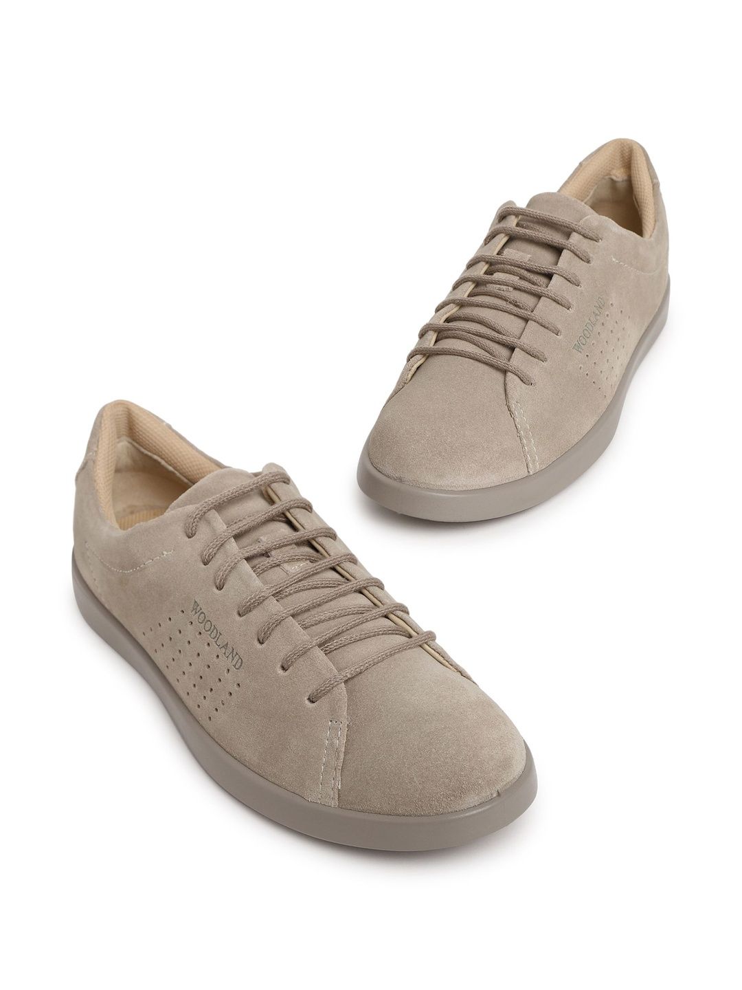 Woodland Women Perforations Suede Sneakers-picture-24