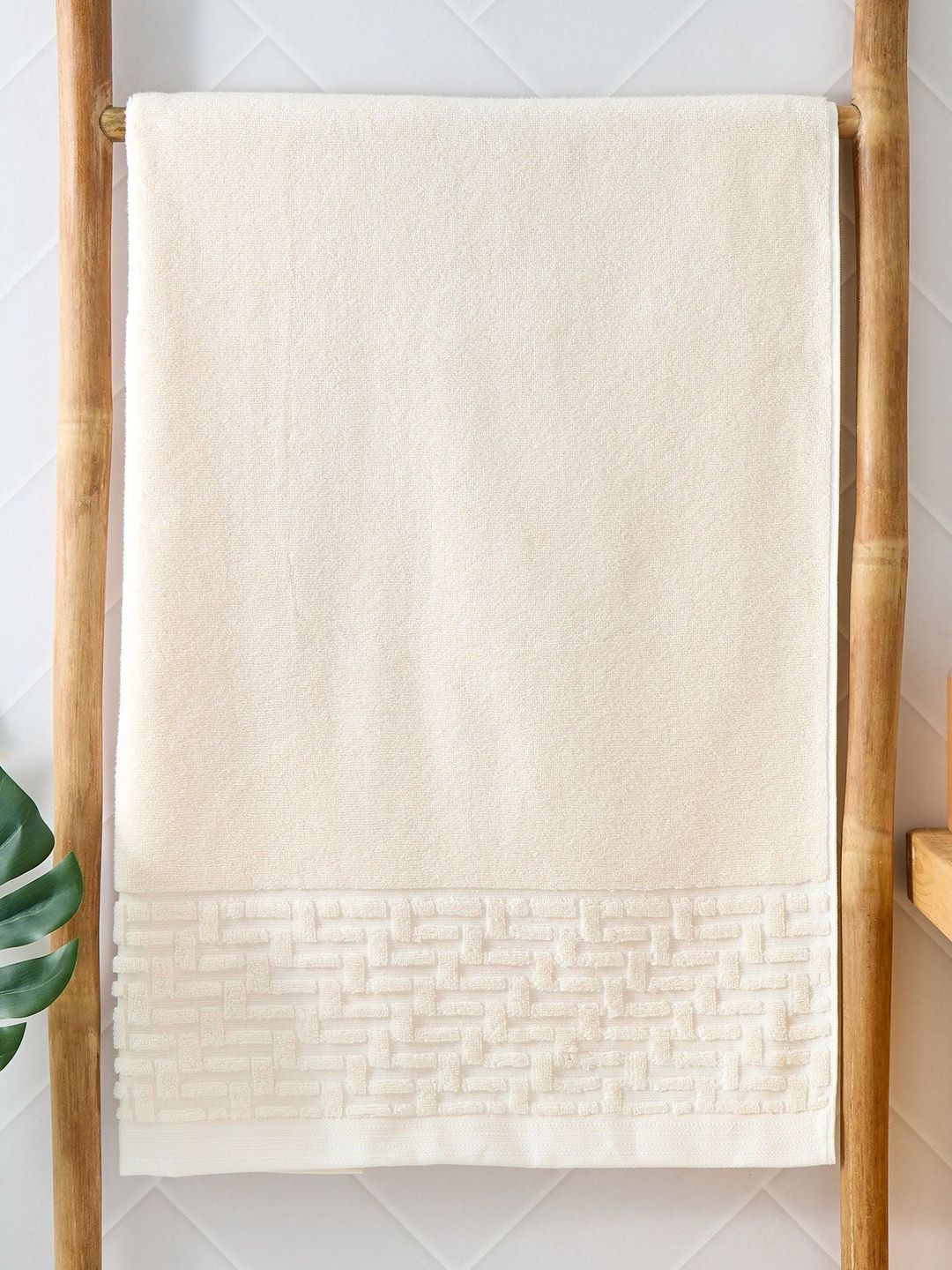Home Centre Cream-Coloured Cotton 500 GSM Bath Towel-picture-51