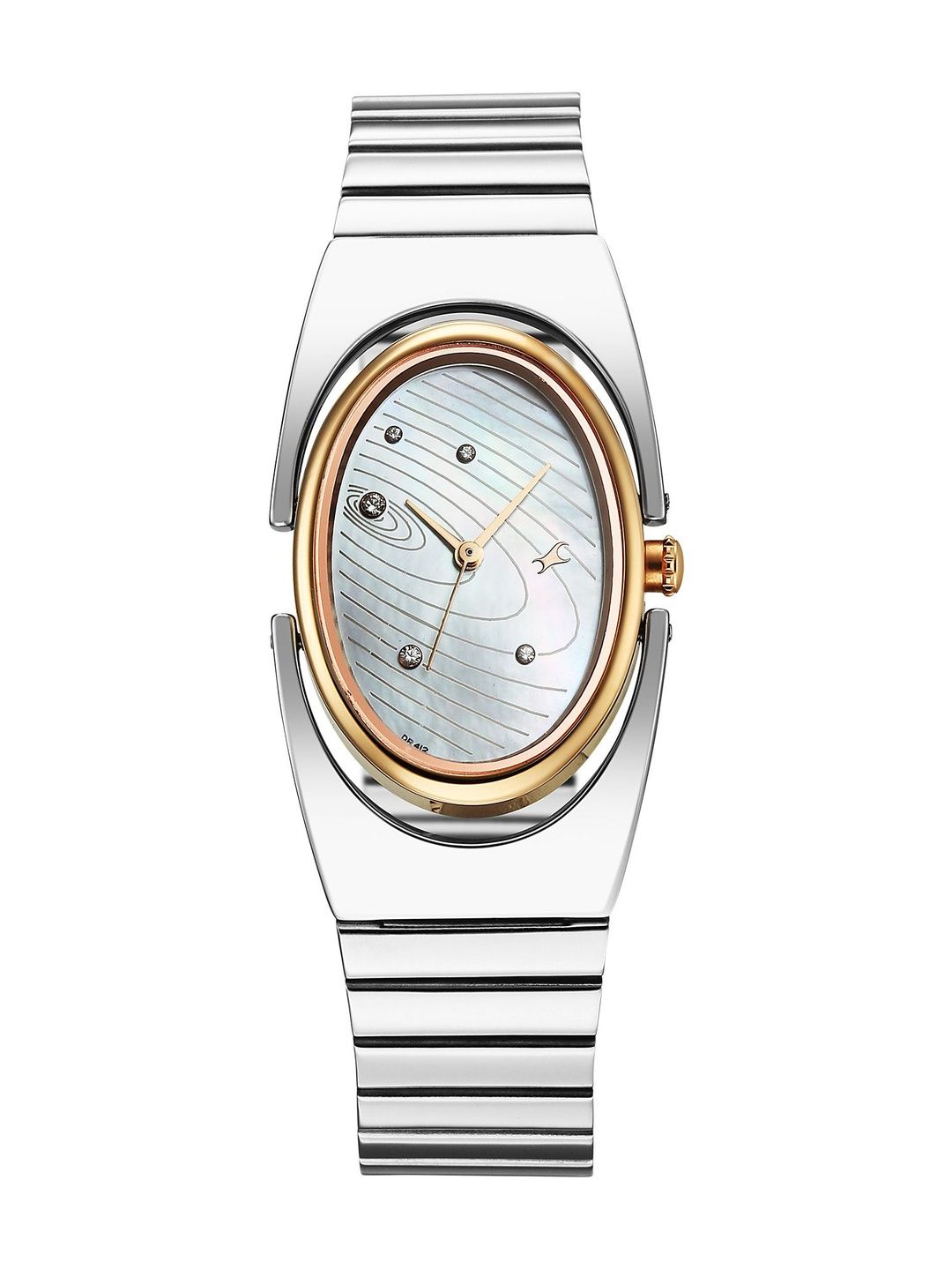 Fastrack Girls UFO Brass Dial & Stainless Steel Straps Analogue Watch 6318KM01-image-0