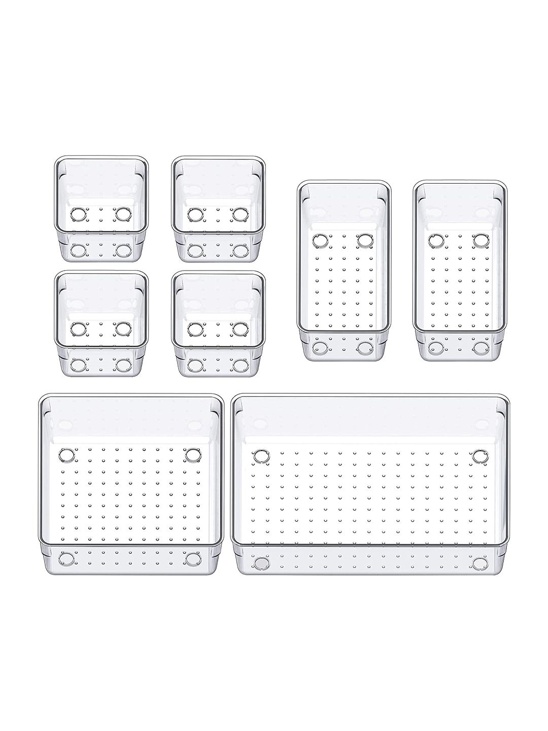 kepzell Transparent 8 Pieces Drawer Organisers-picture-14
