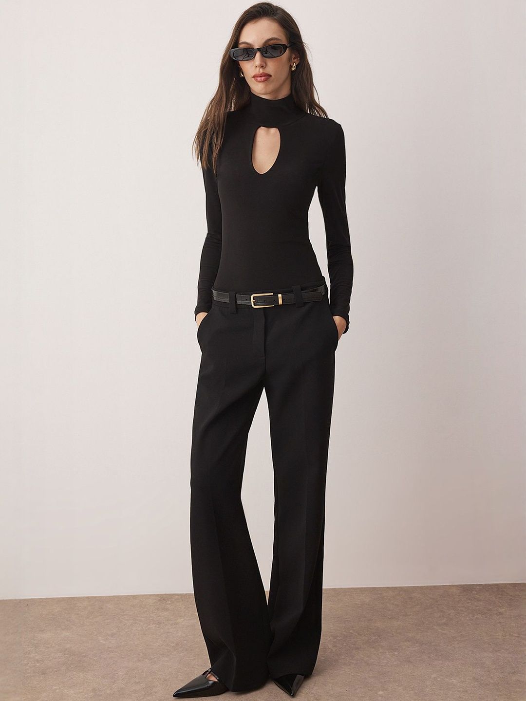 Trendyol Women Solid High Neck Long Sleeves Bodysuit-image-46