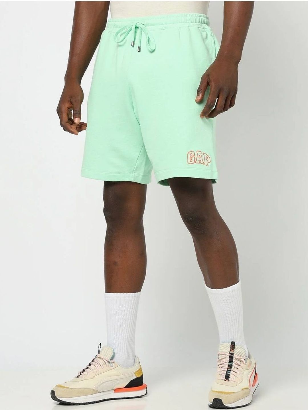 GAP Men Solid Mid-Rise Pure Cotton Sports Shorts-picture-11