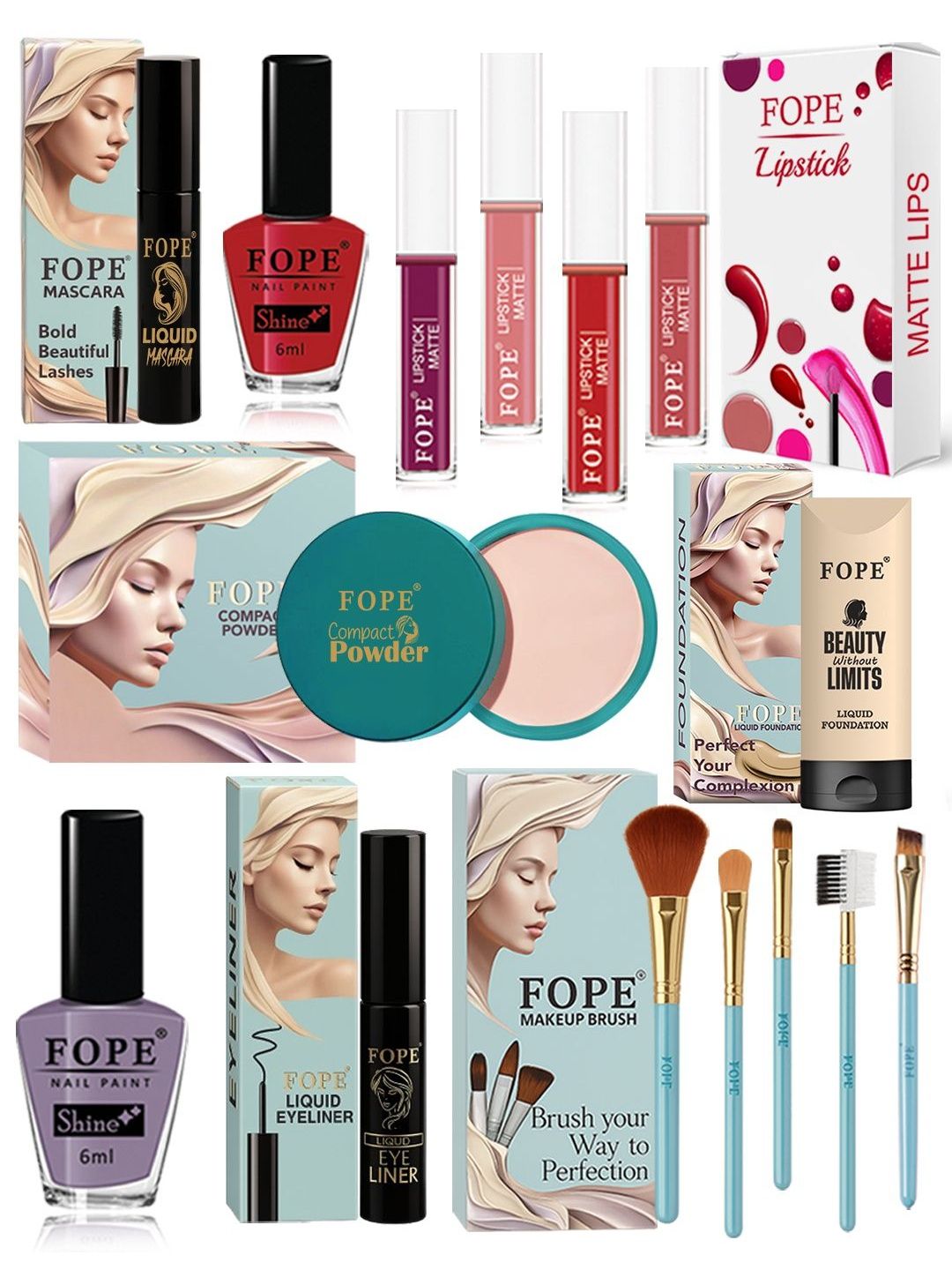 FOPE Set Of 15 Long Lasting Makeup Combo-picture-33