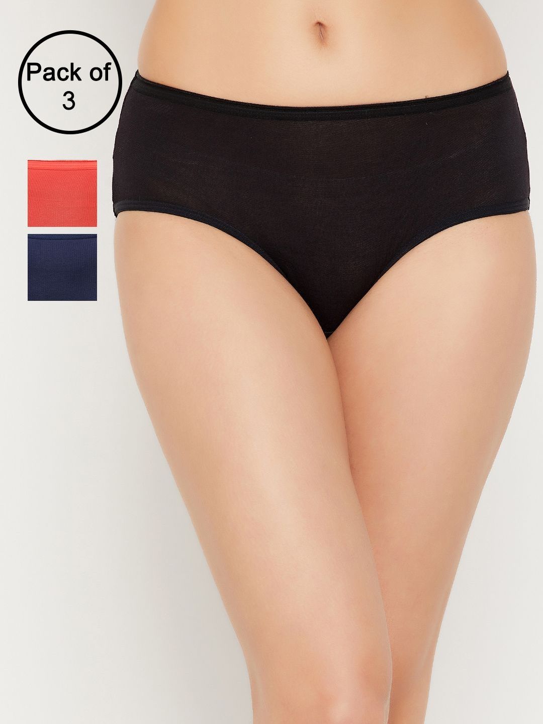 Clovia Women Pack Of 3 High Waist Hipster Panty With Inner Elastic-picture-11