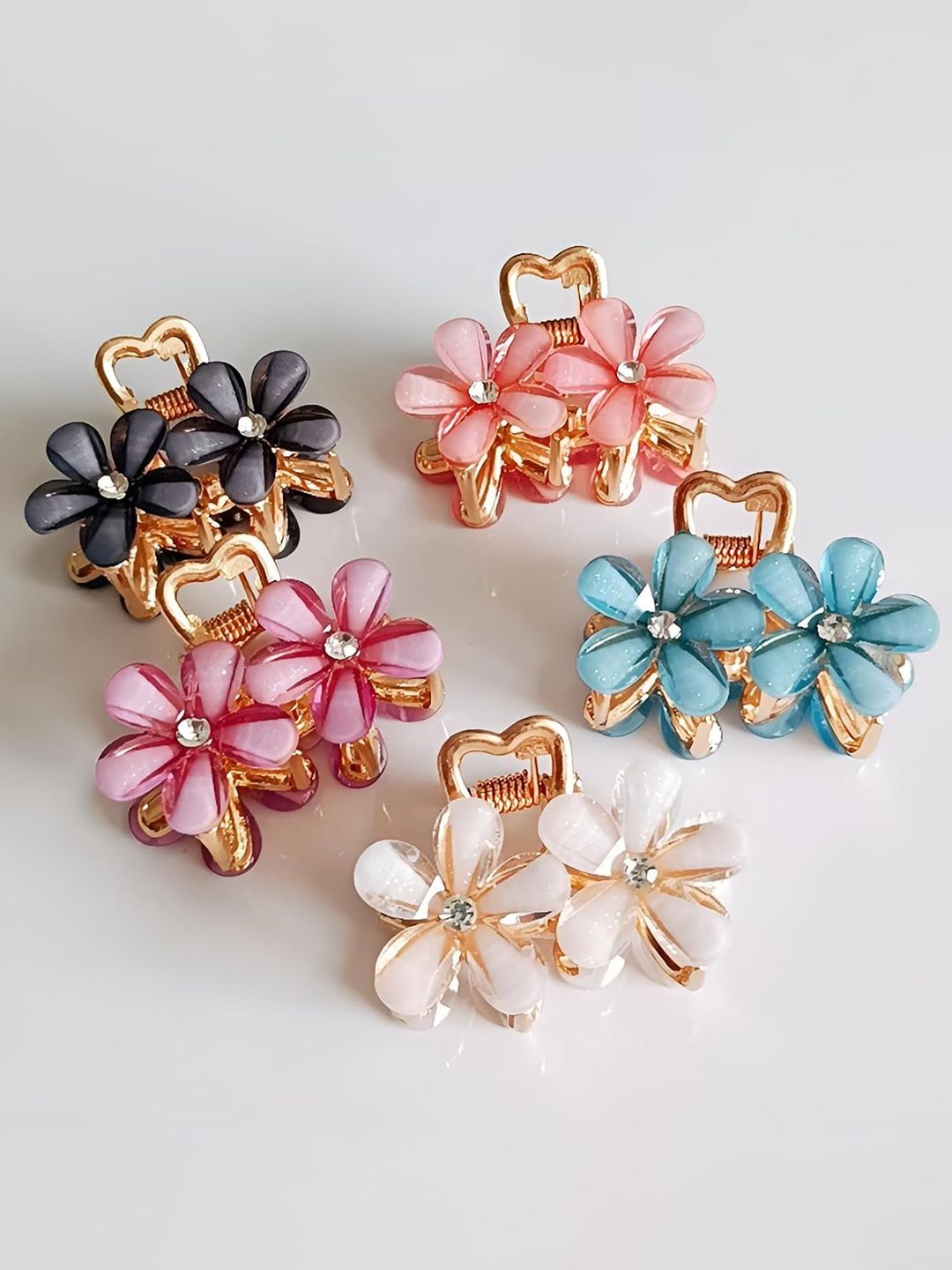 DIVASTRI Women Set of 6 Embellished Claw Clip