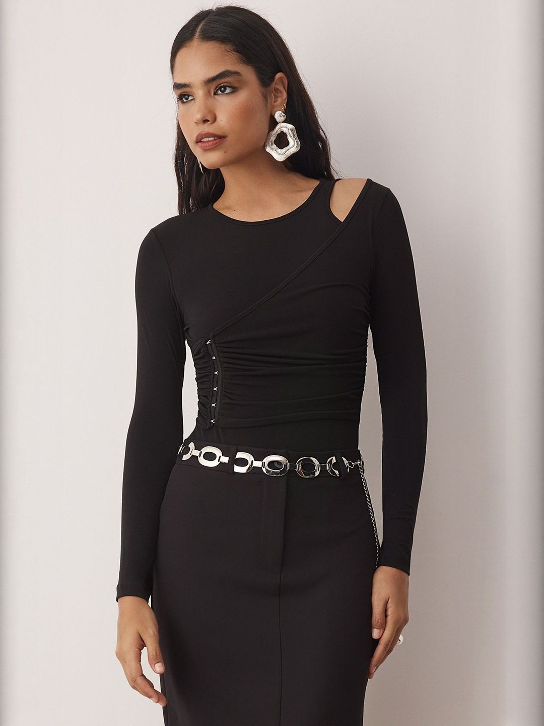 Trendyol Women Round Neck Long Sleeves Bodysuit-picture-10