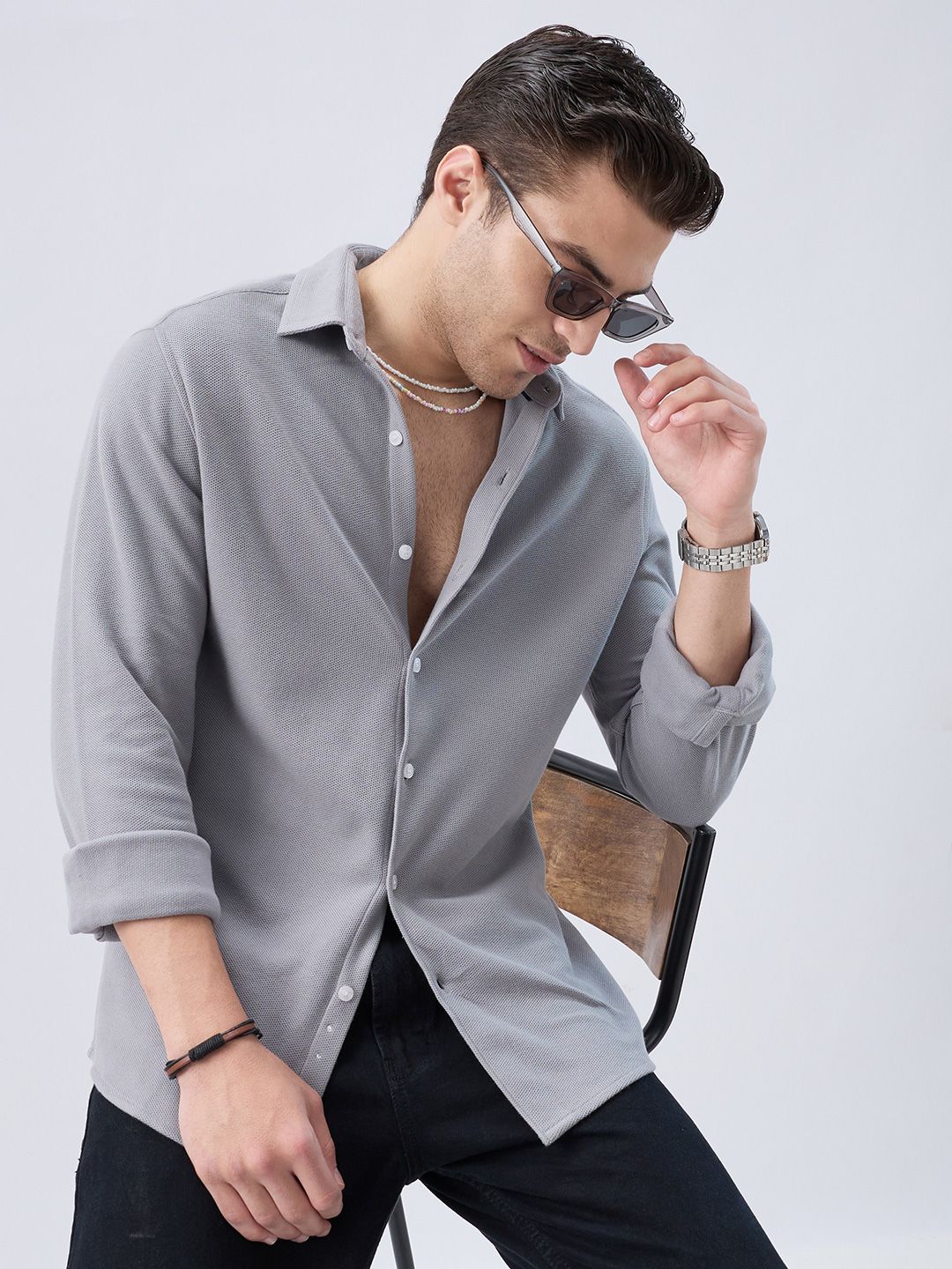 VASTRADO Men Classic Slim Fit Casual Shirt-picture-20