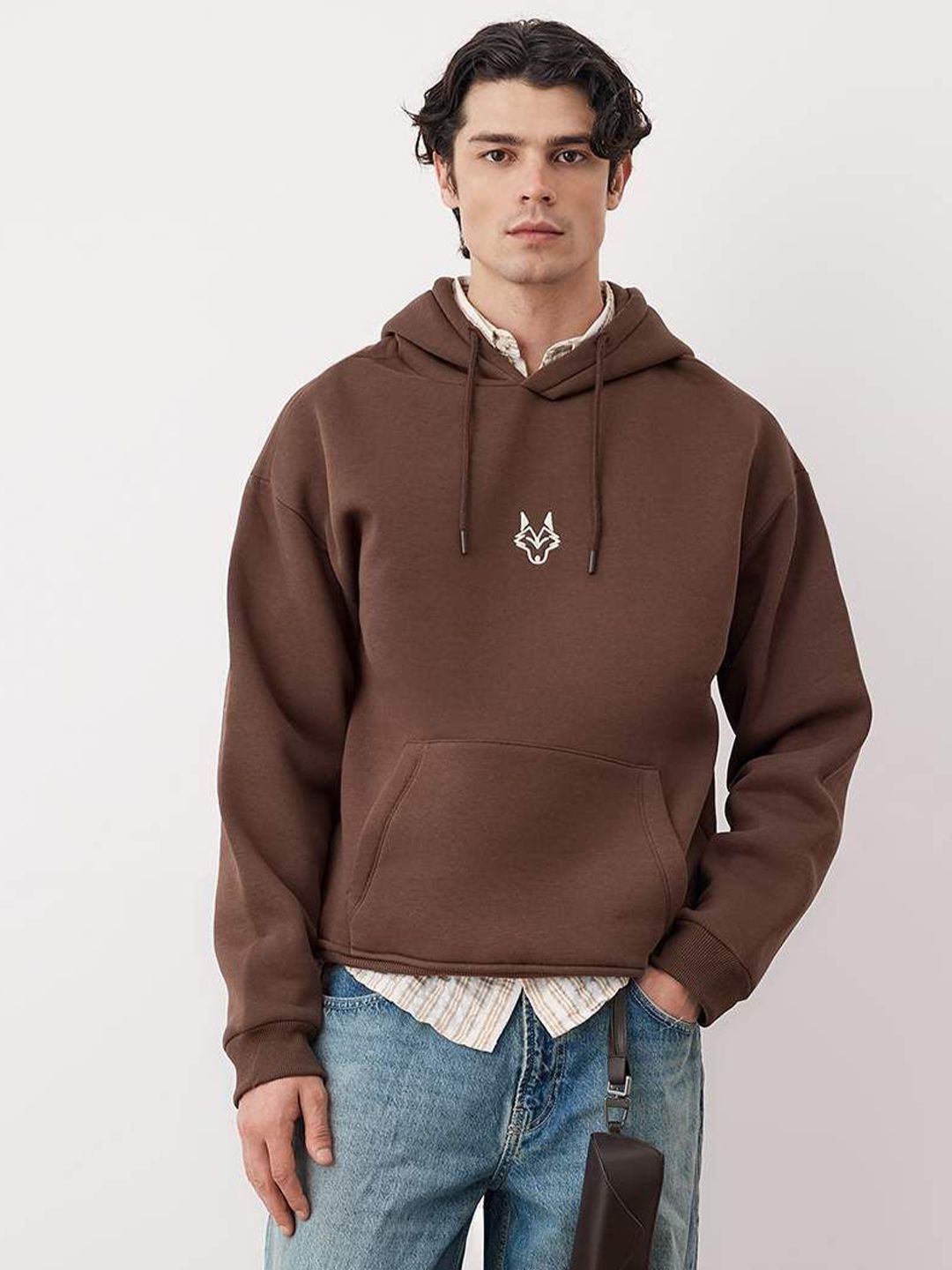 Trendyol Men Printed Hooded Long Sleeves Pullover Oversized Sweatshirt-picture-45