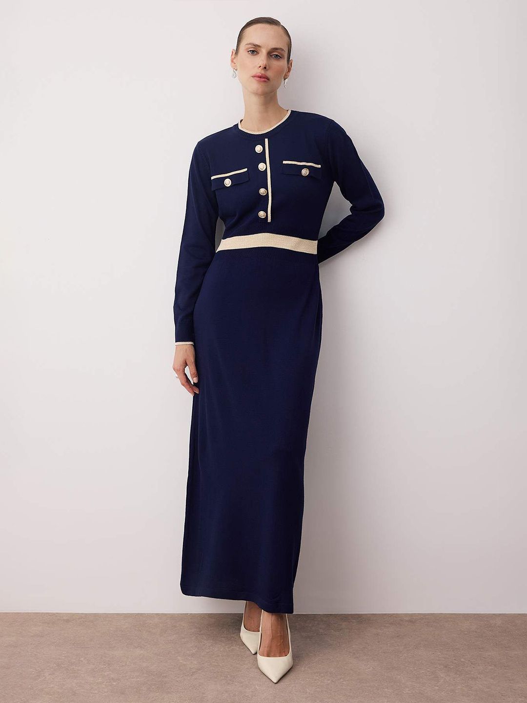 Trendyol Women Long Sleeves Sheath Maxi Dress-picture-27