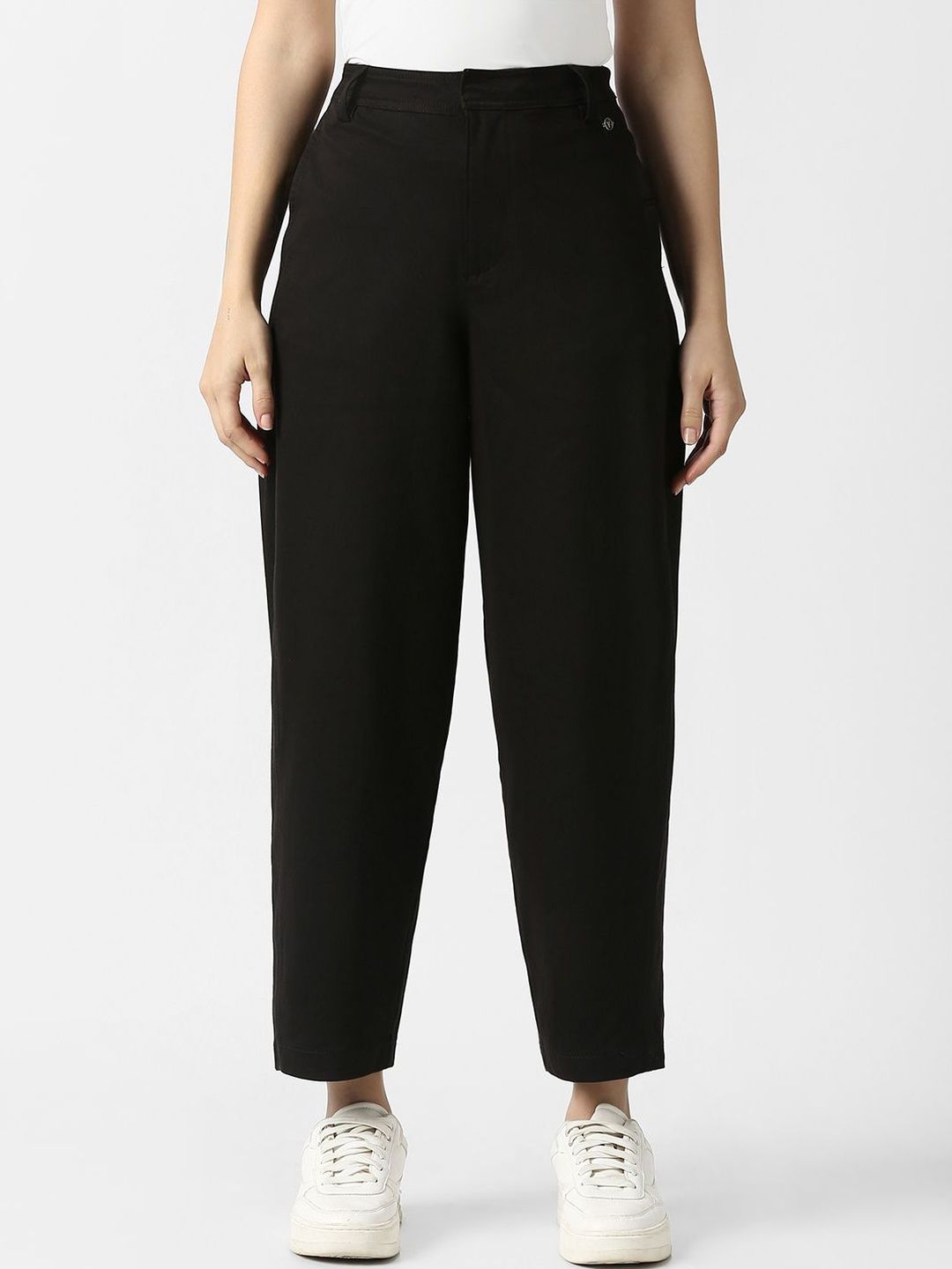 Van Heusen Woman Women Solid Mid-Rise Regular Fit Trousers-picture-26