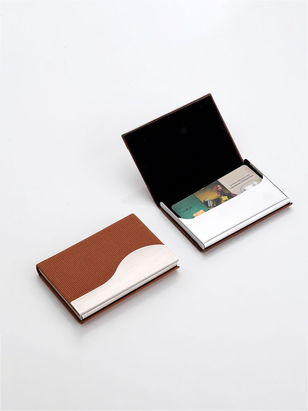 WATCHSTAR Unisex Ribbed Leather Card Holder-picture-29