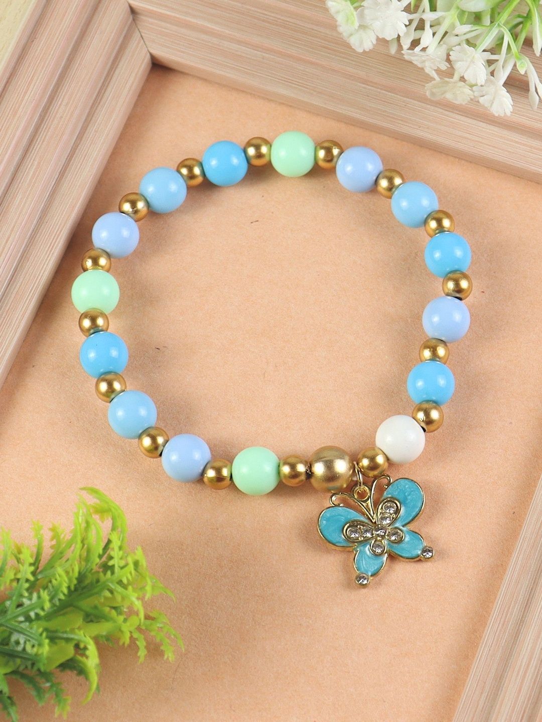 asthetika kids Asthetika Girls Artificial Beaded Elasticated Bracelet-picture-44