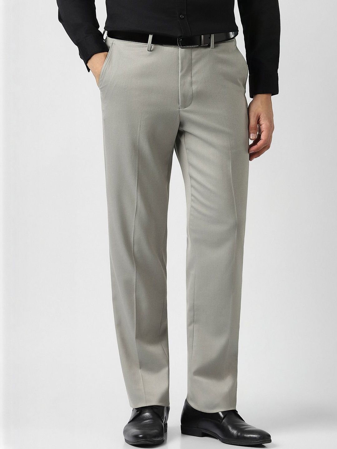 Van Heusen Men Mid-Rise Slim Fit Formal Trousers-picture-35
