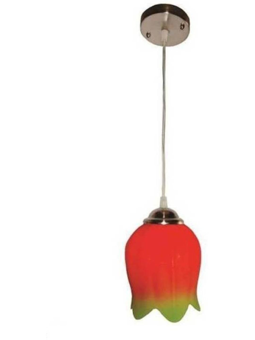 1ST TIME Orange & Green Printed Bell Shaped Hanging Ceiling Lamp-image-14