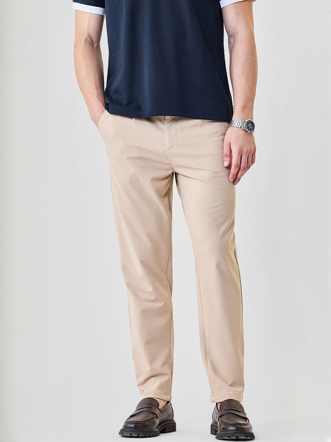 Snitch Men Relaxed Fit Mid-Rise Regular Trousers-picture-30