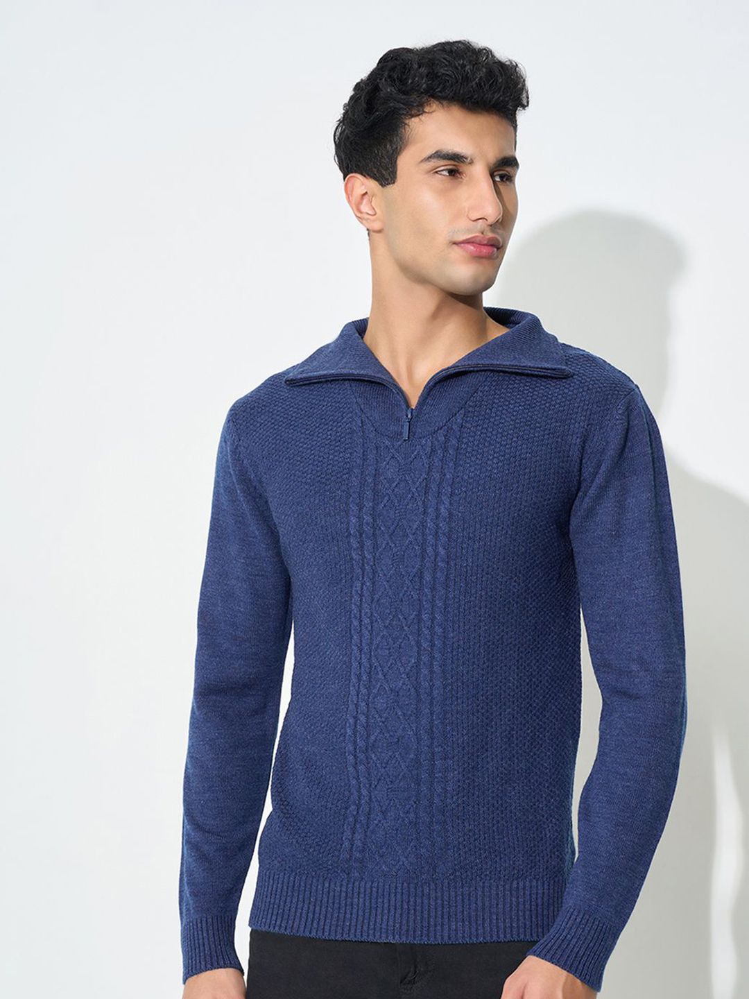 Peregrine by Pantaloons Men Cable Knit Pullover-picture-39