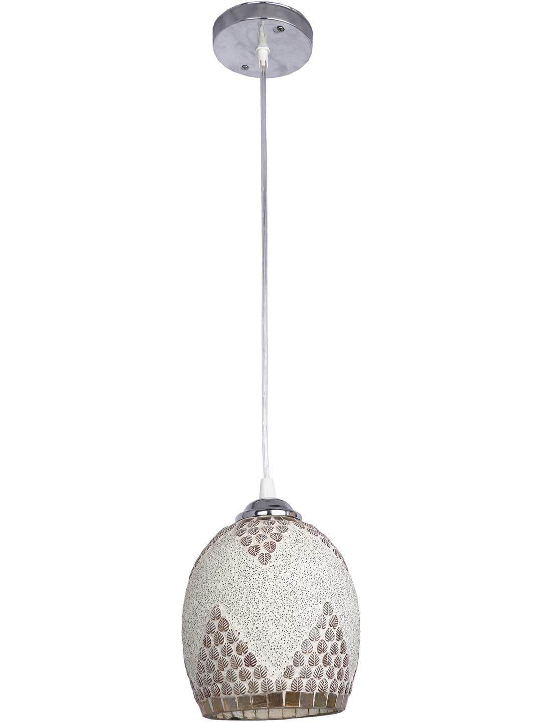 1ST TIME White & Brown Textured Ceiling Lamp-image-42