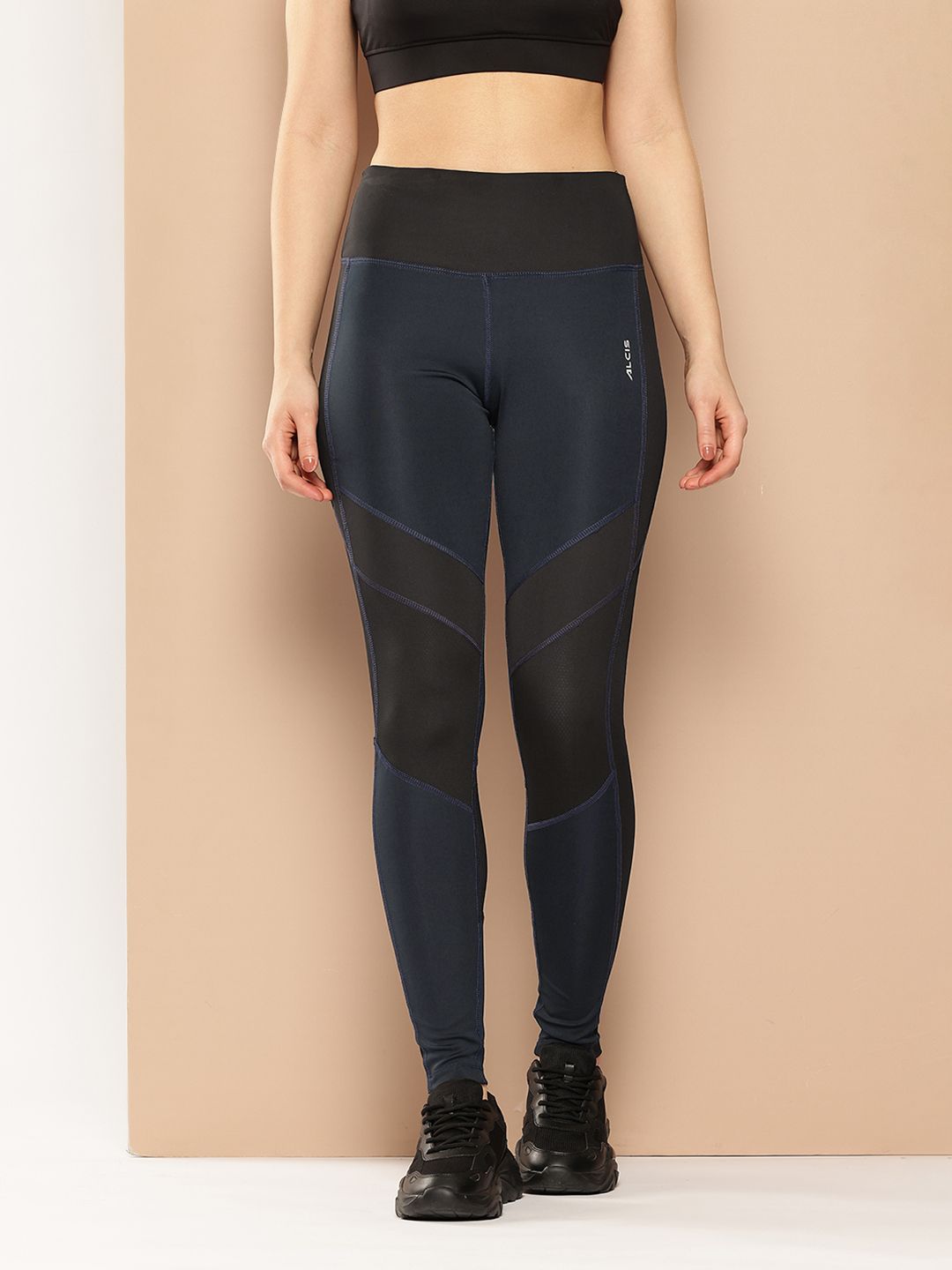 Alcis Women Colorblocked Training Tights with Paneling Detail-picture-16