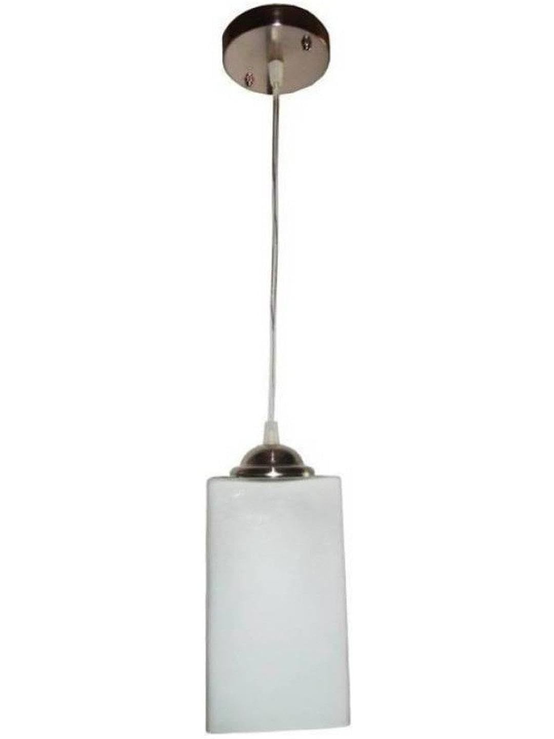1ST TIME White & Silver-Toned Textured Rectangle Hanging Ceiling Lamp-image-44