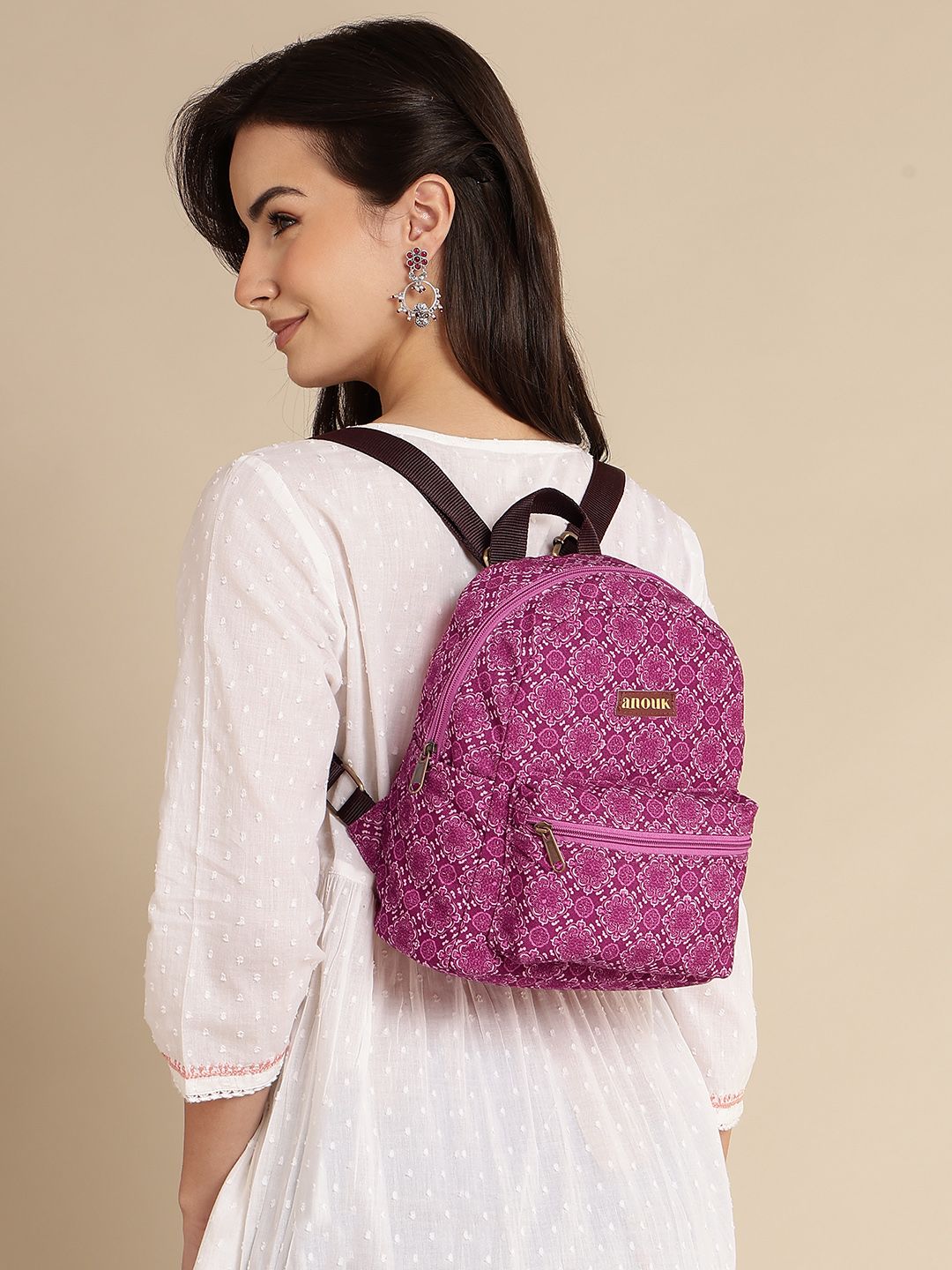 Anouk Women Indie Floral Print Backpack-picture-19