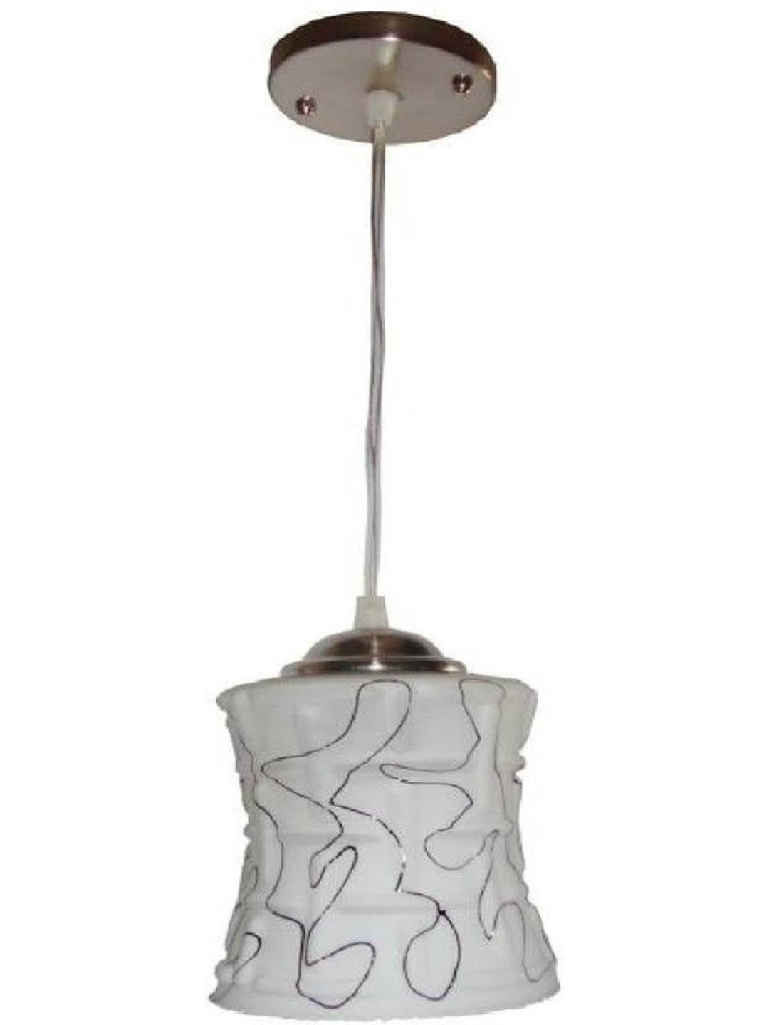 1ST TIME Black & White Printed Bell Shaped Hanging Ceiling Lamp-picture-44