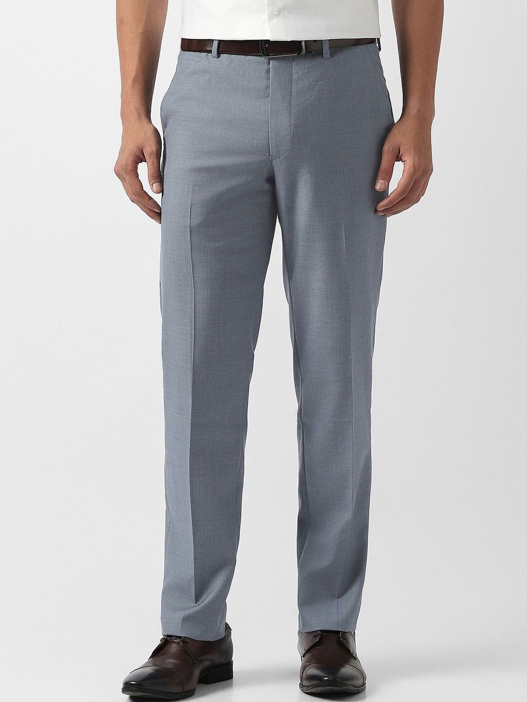 Van Heusen Men Mid-Rise Slim Fit Formal Trousers-picture-23