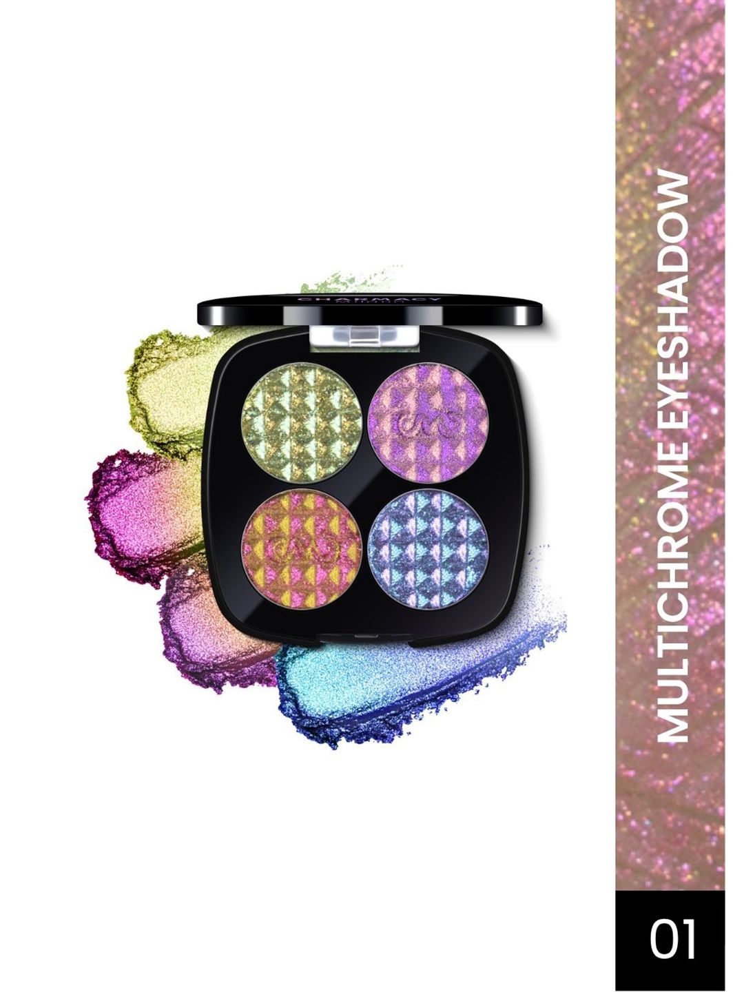 Charmacy Milano Insane Quad Multichrome Eyeshadow Palette - Shade 01-image-39