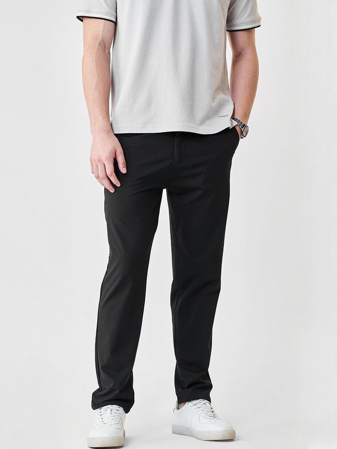 Snitch Men Relaxed Fit Mid-Rise Regular Trousers-picture-21
