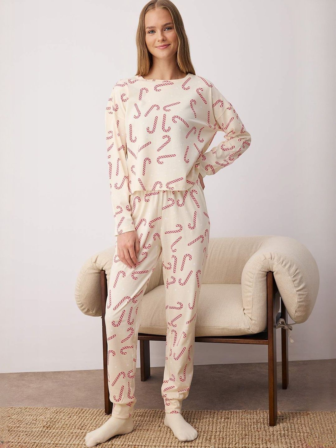Trendyol Women Printed Night suit-picture-11