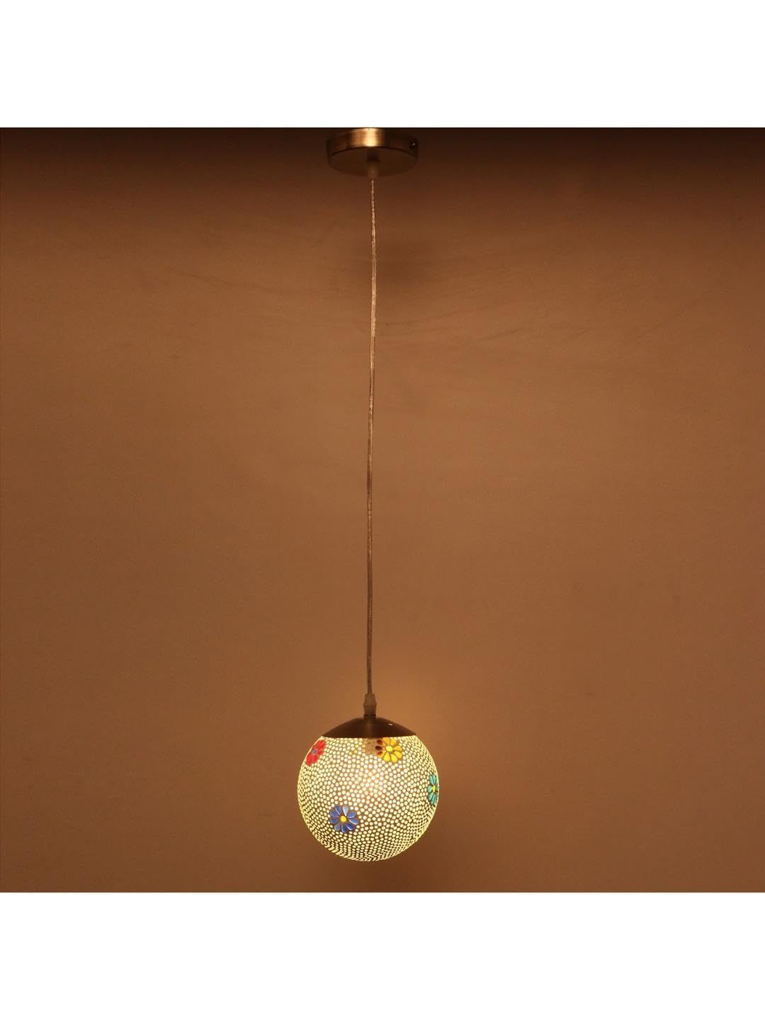 1ST TIME White & Blue Textured SphericalCeiling Lamp-picture-34