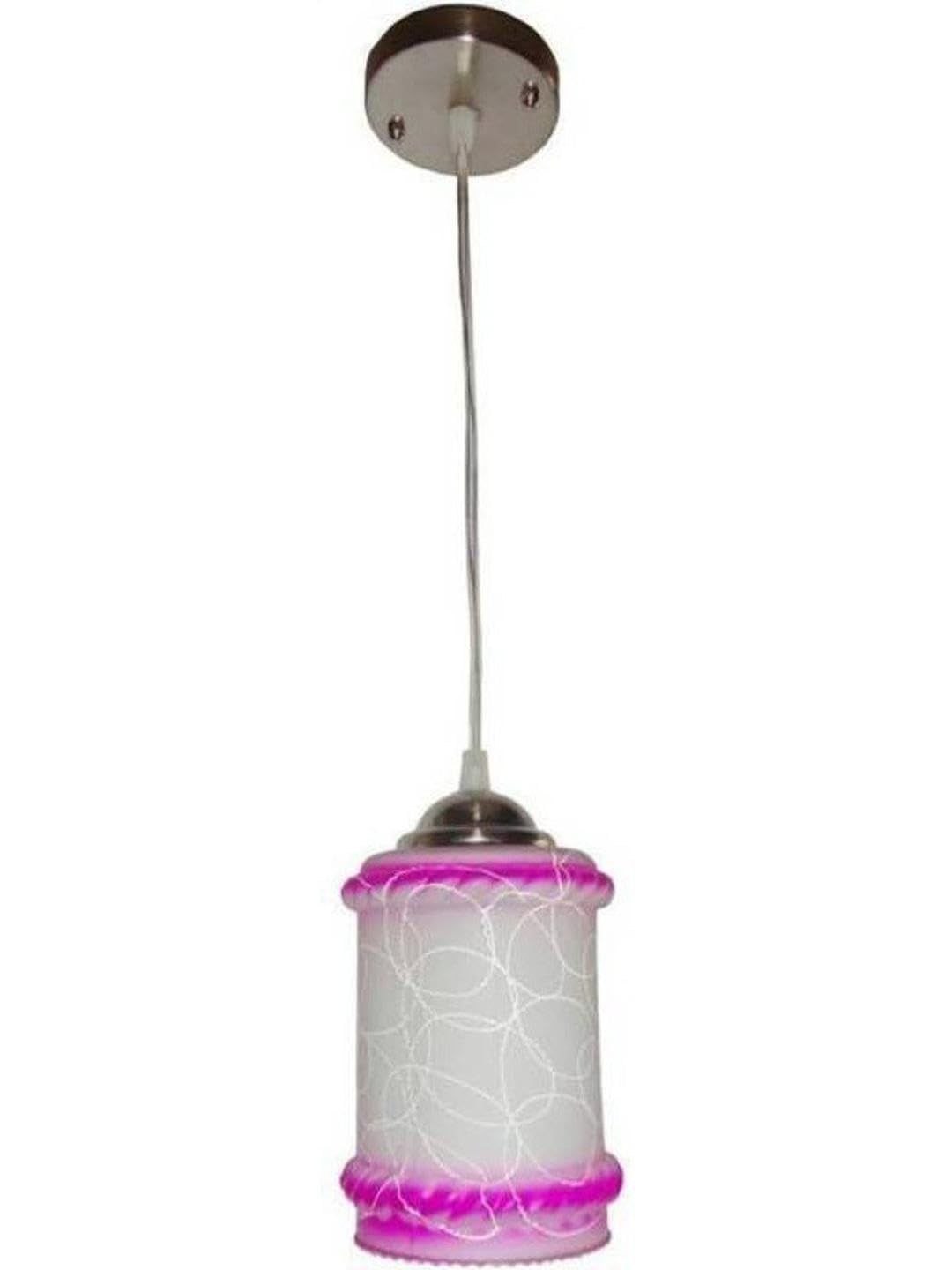 1ST TIME White & Pink Printed Bell Shaped Hanging Ceiling Lamp-picture-20