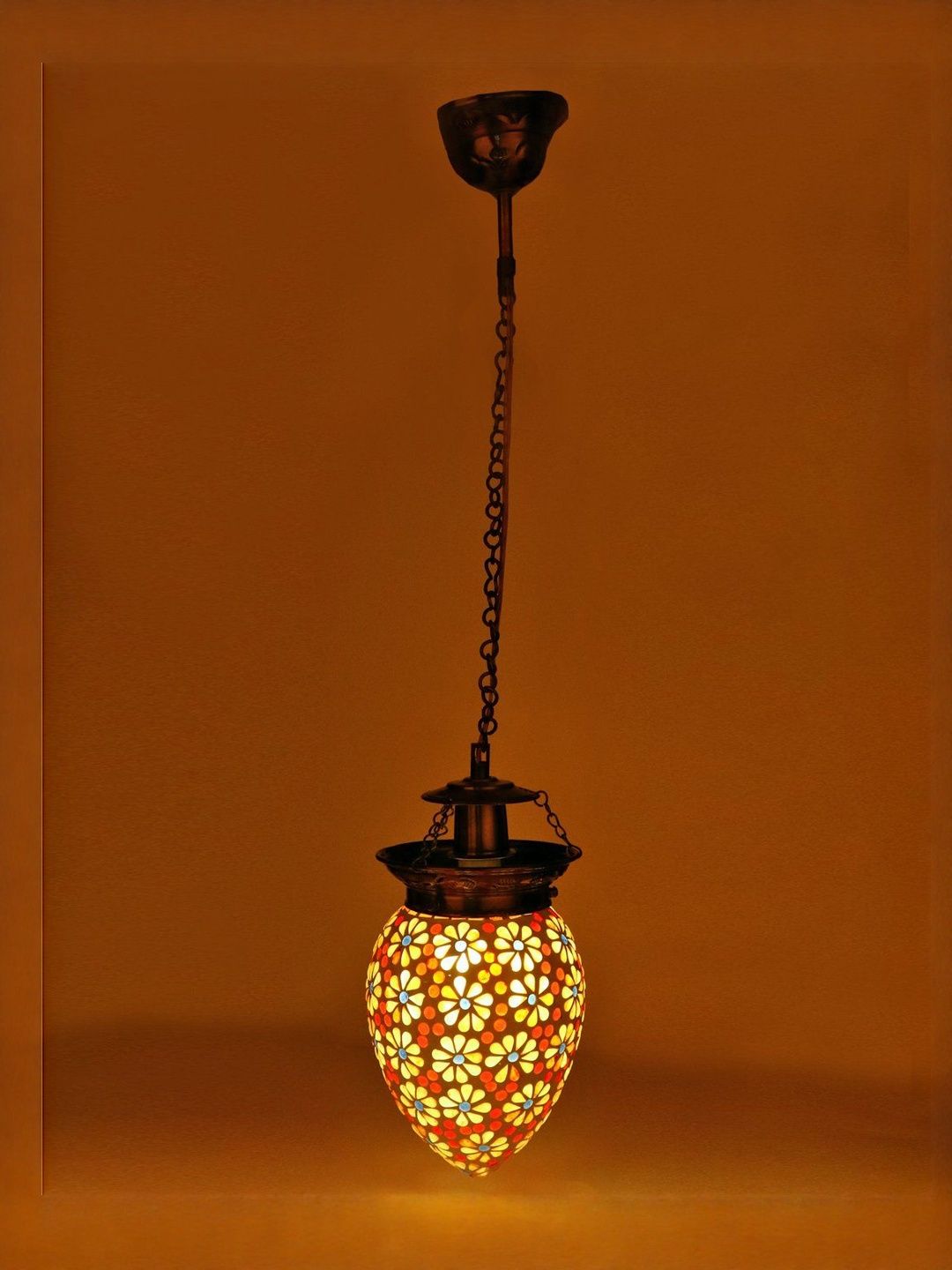 1ST TIME White & Brown Textured Abstract Shaped Hanging Ceiling Lamp-image-26