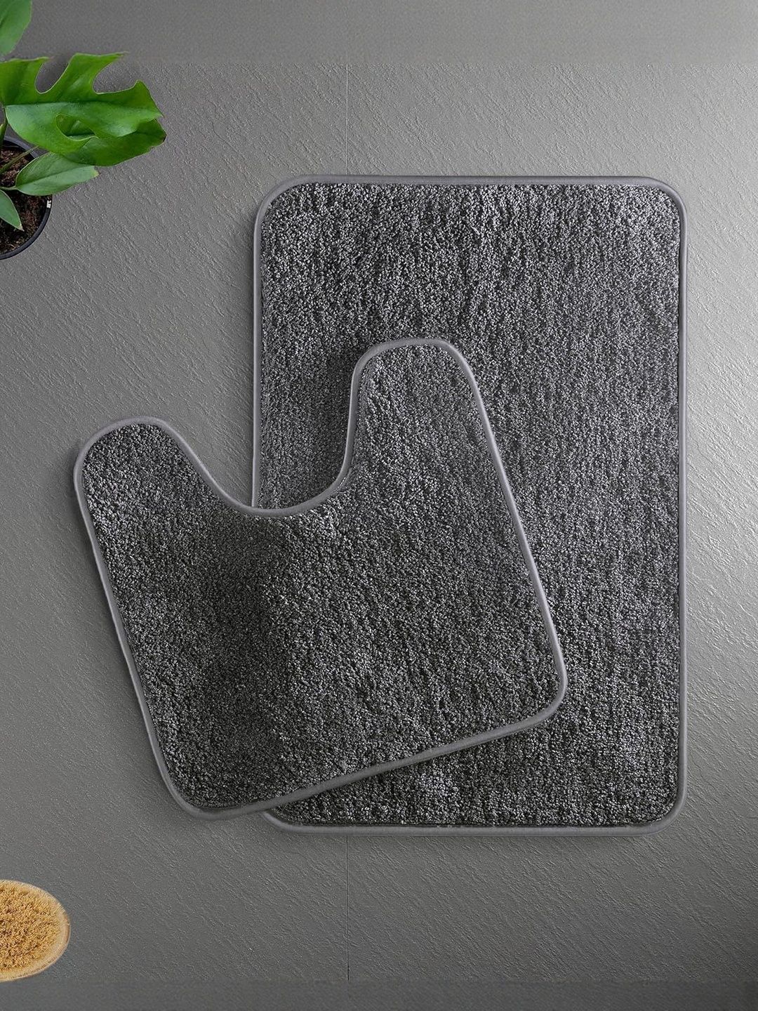 LUXEHOME INTERNATIONAL Grey 2 Pieces Textured 2200 GSM Anti-Kid Bath Mat-image-40