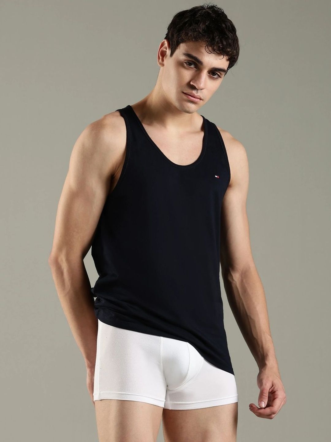 Tommy Hilfiger Pack Of 3 Pure Cotton Round Neck Innerwear Vests-picture-37