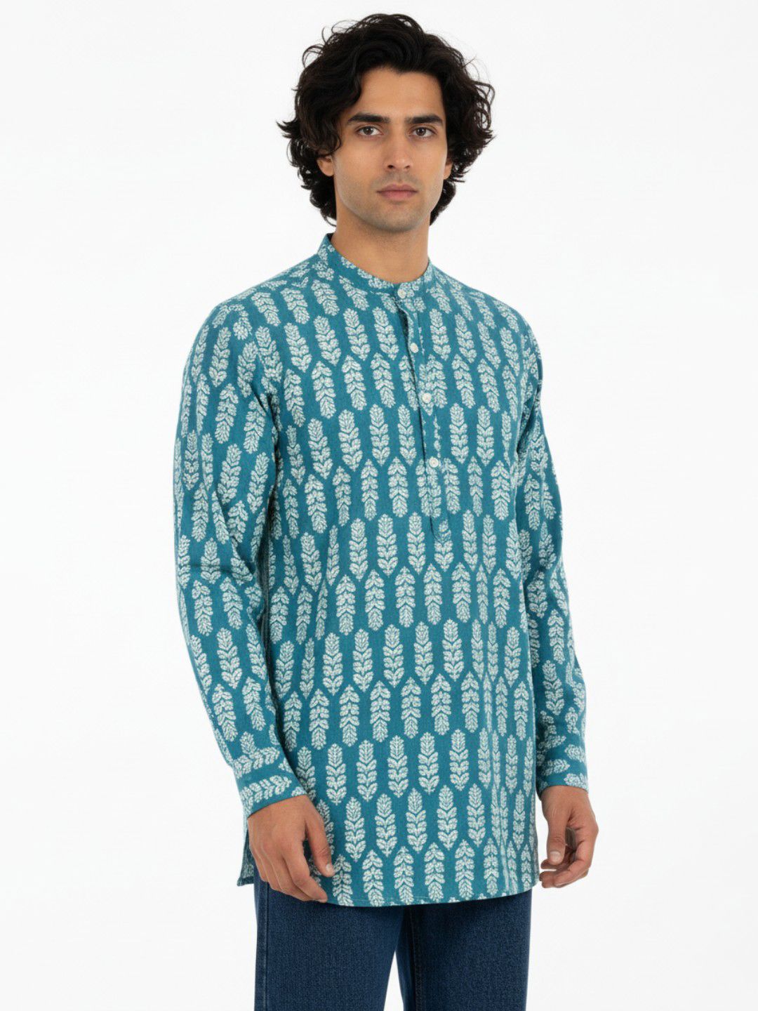 Anouk Rustic Ethnic Motifs Printed Band Collar Straight Kurta-picture-38