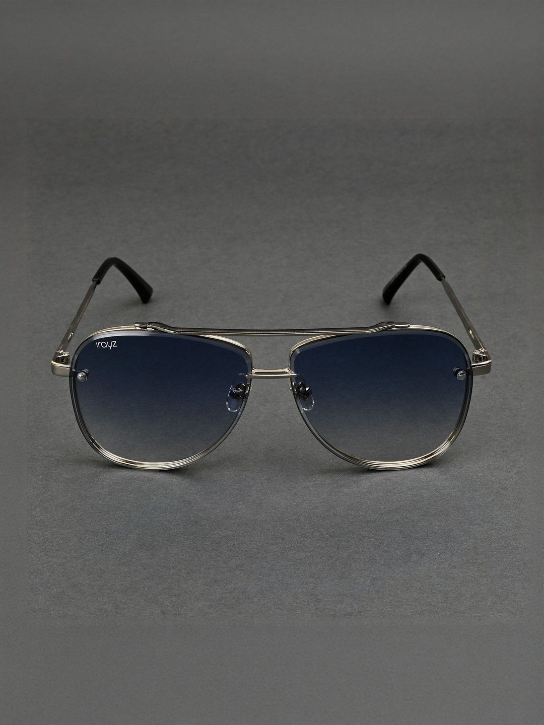 Irayz Unisex Blue Lens & Silver-Toned Aviator Sunglasses with-picture-8