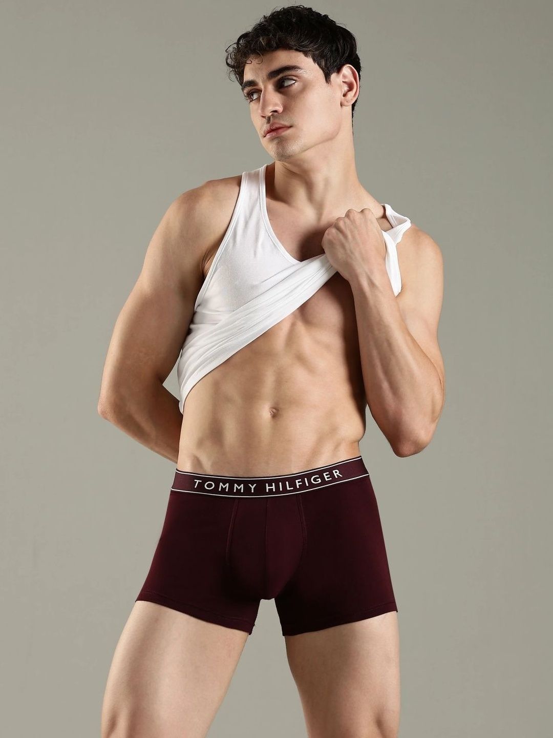 Tommy Hilfiger Pack Of 3 Mid Rise Cotton Short Trunks-picture-38