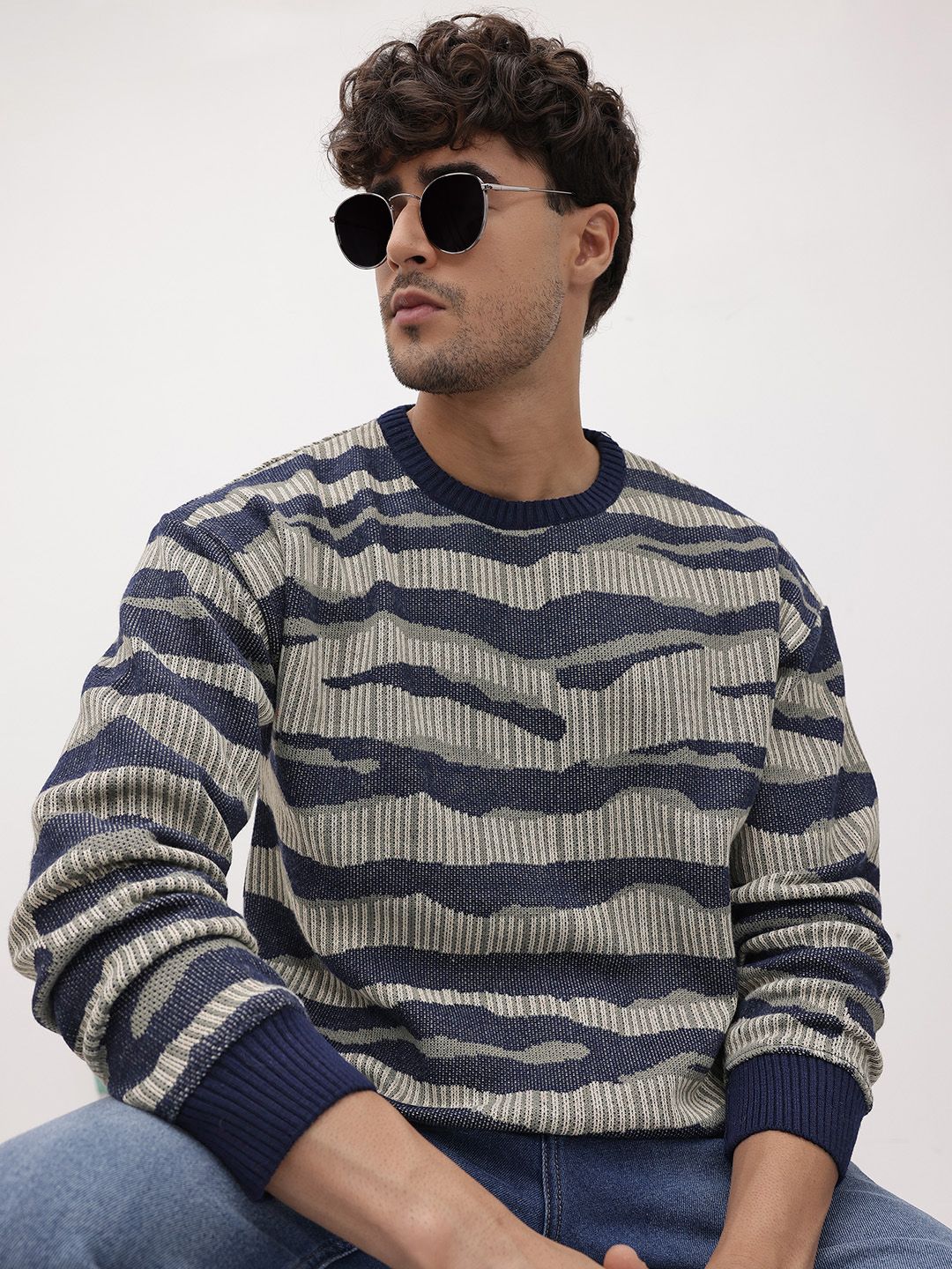 The Roadster Life Co. Abstract Self- Design Pullover-picture-32