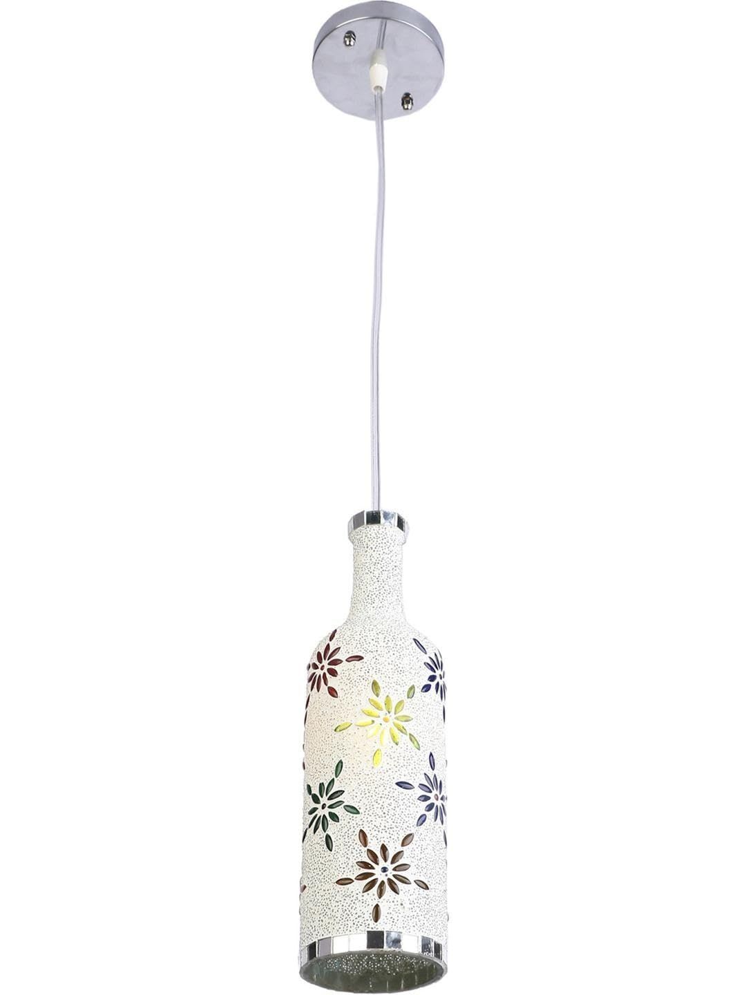 1ST TIME White & Yellow Textured Cylinder Shaped Ceiling Lamp-picture-32