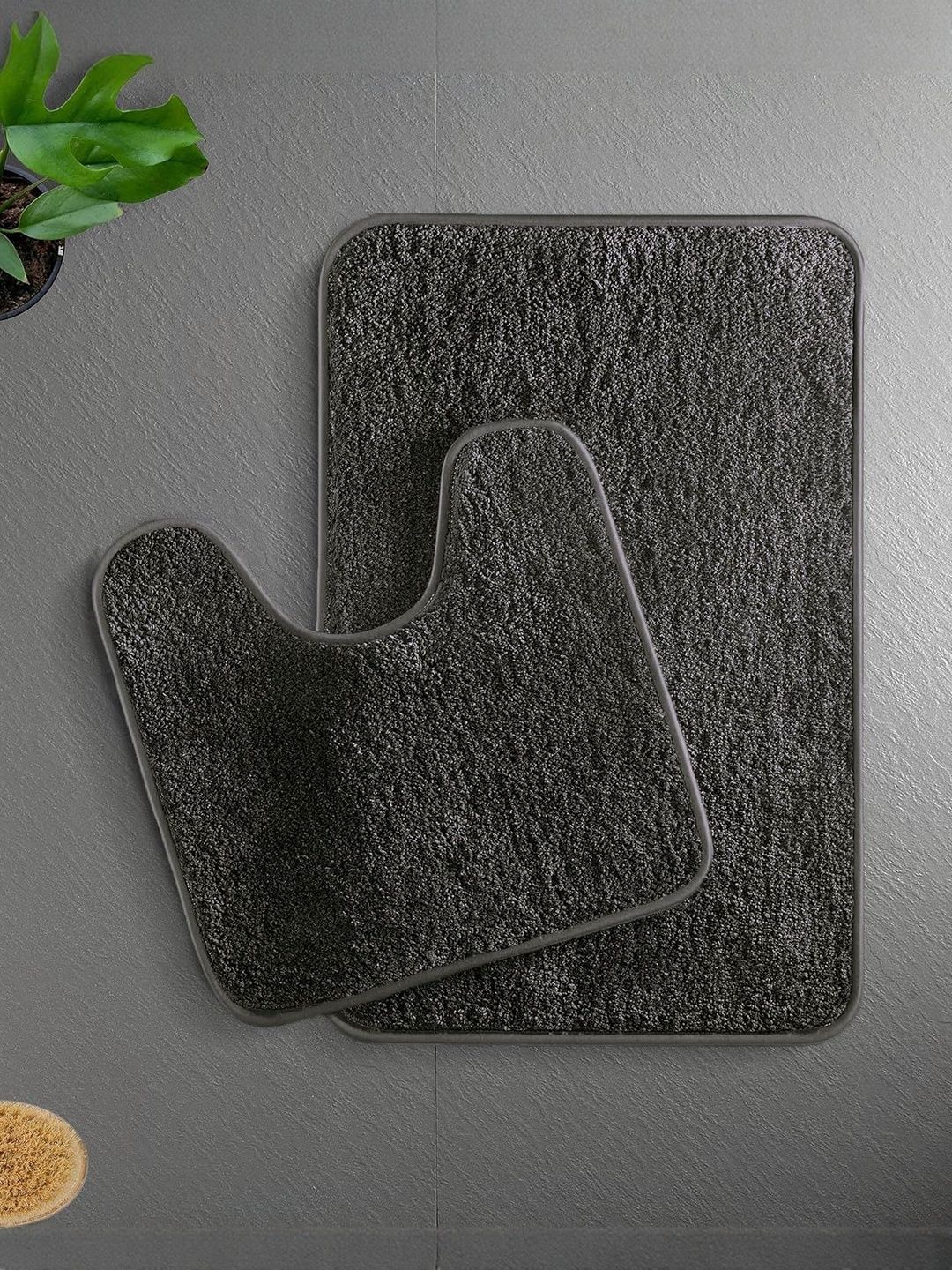 LUXEHOME INTERNATIONAL Grey 2 Pieces Textured 2200 GSM Anti-Kid Bath Mat-image-42