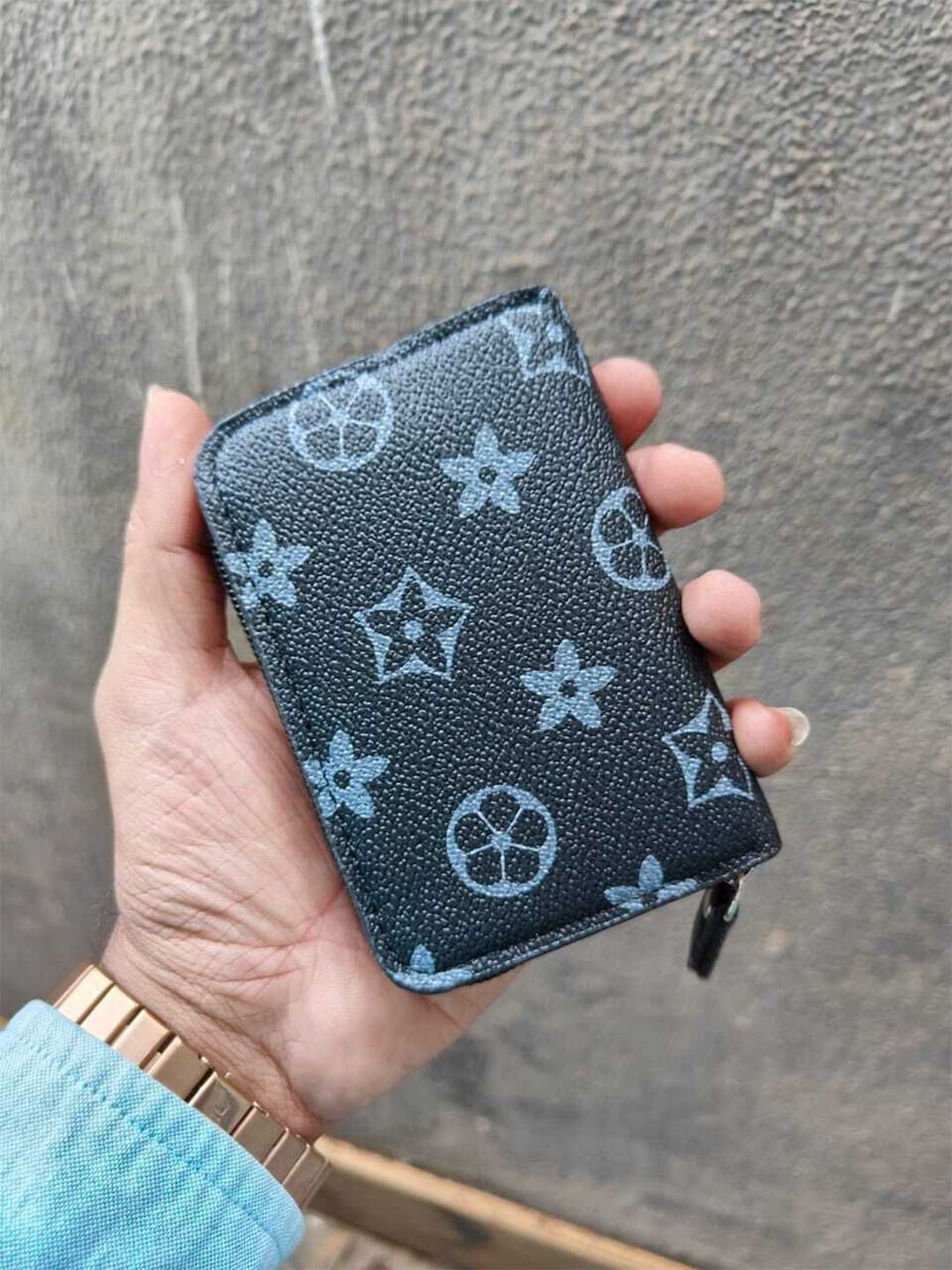 WATCHSTAR Unisex Floral Print Leather Card Holder-image-43
